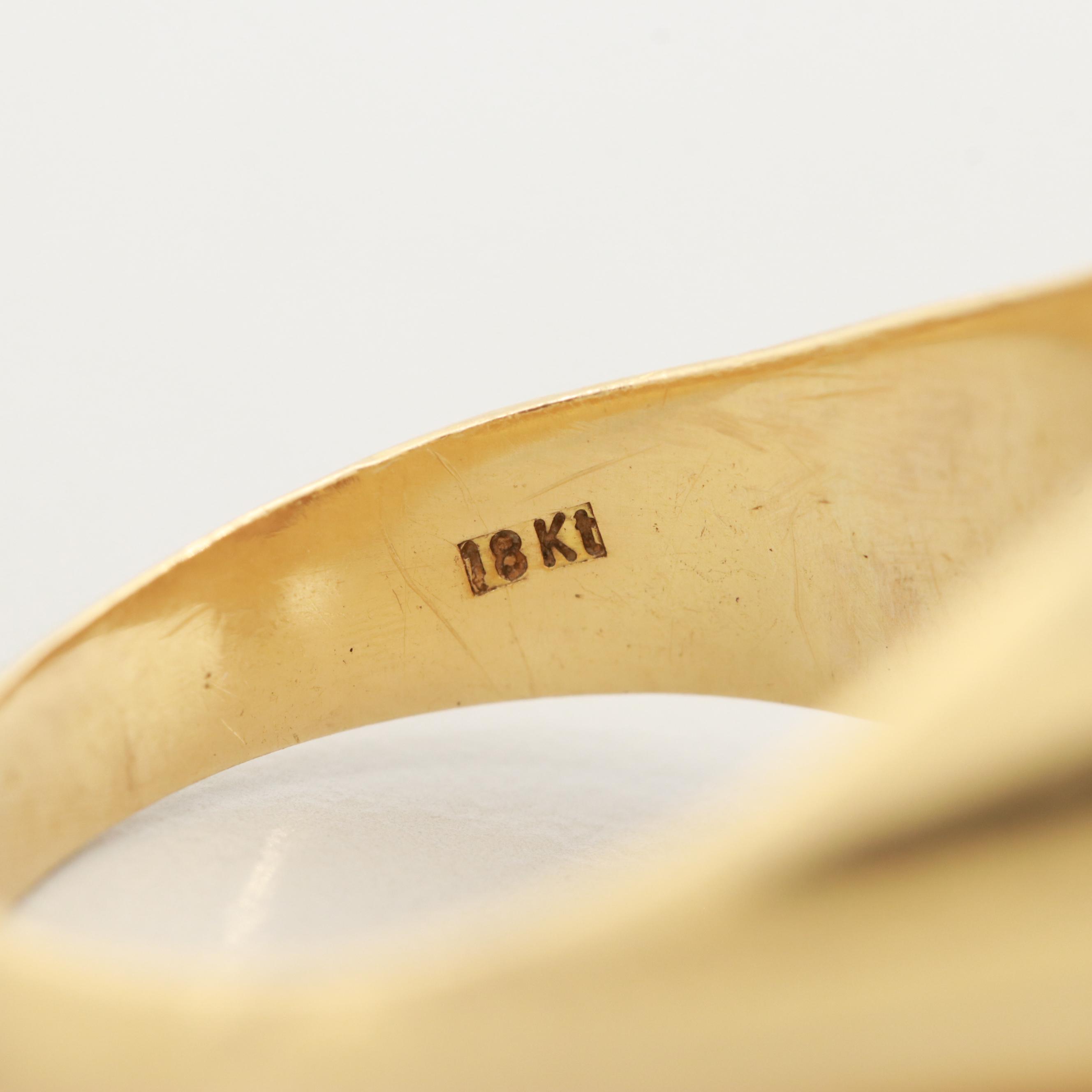 18K Yellow and White Gold Ring with 1945 Mexican Two Pesos Gold Coin