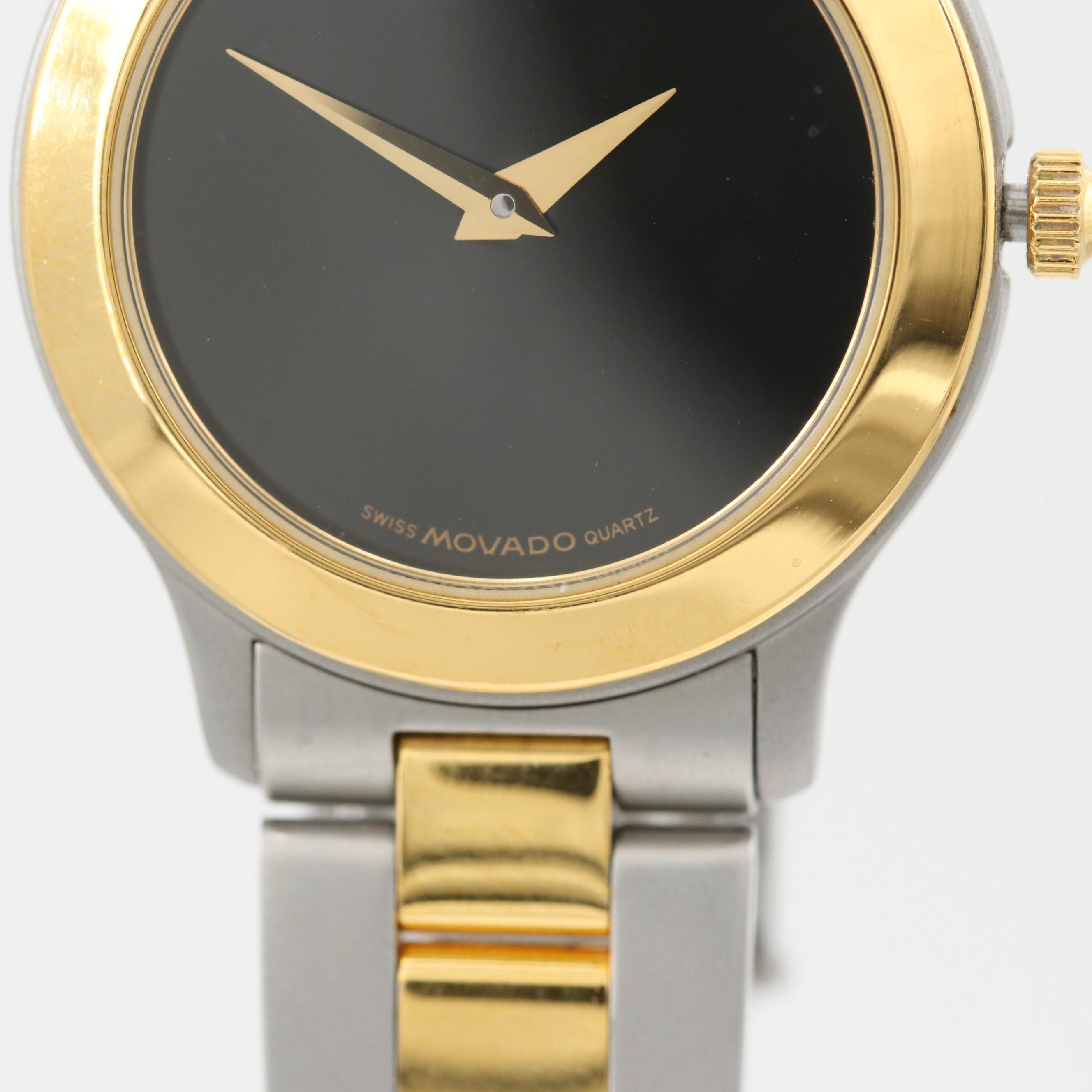 Movado Junior Sport Museum Two Tone Quartz Watch
