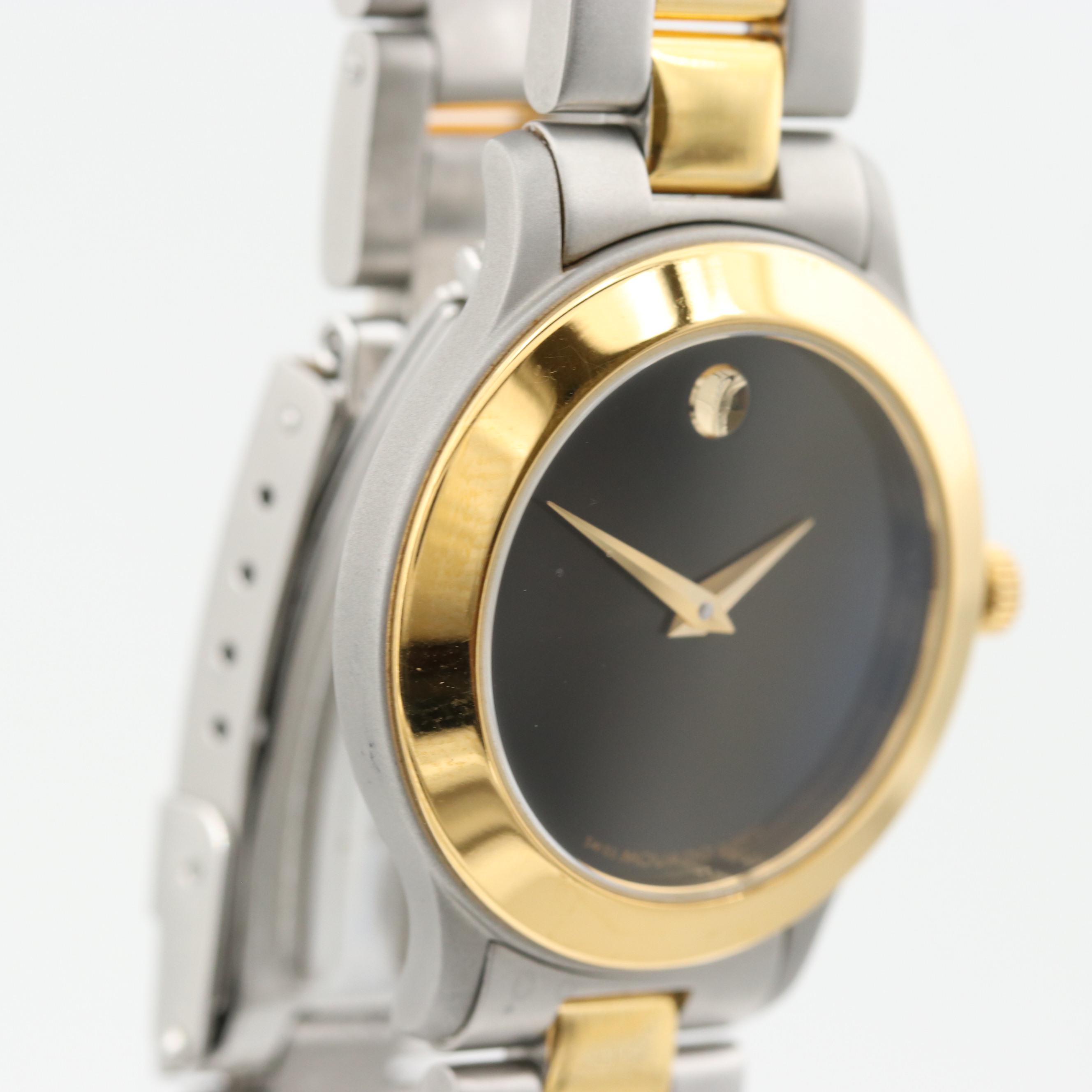 Movado Junior Sport Museum Two Tone Quartz Watch