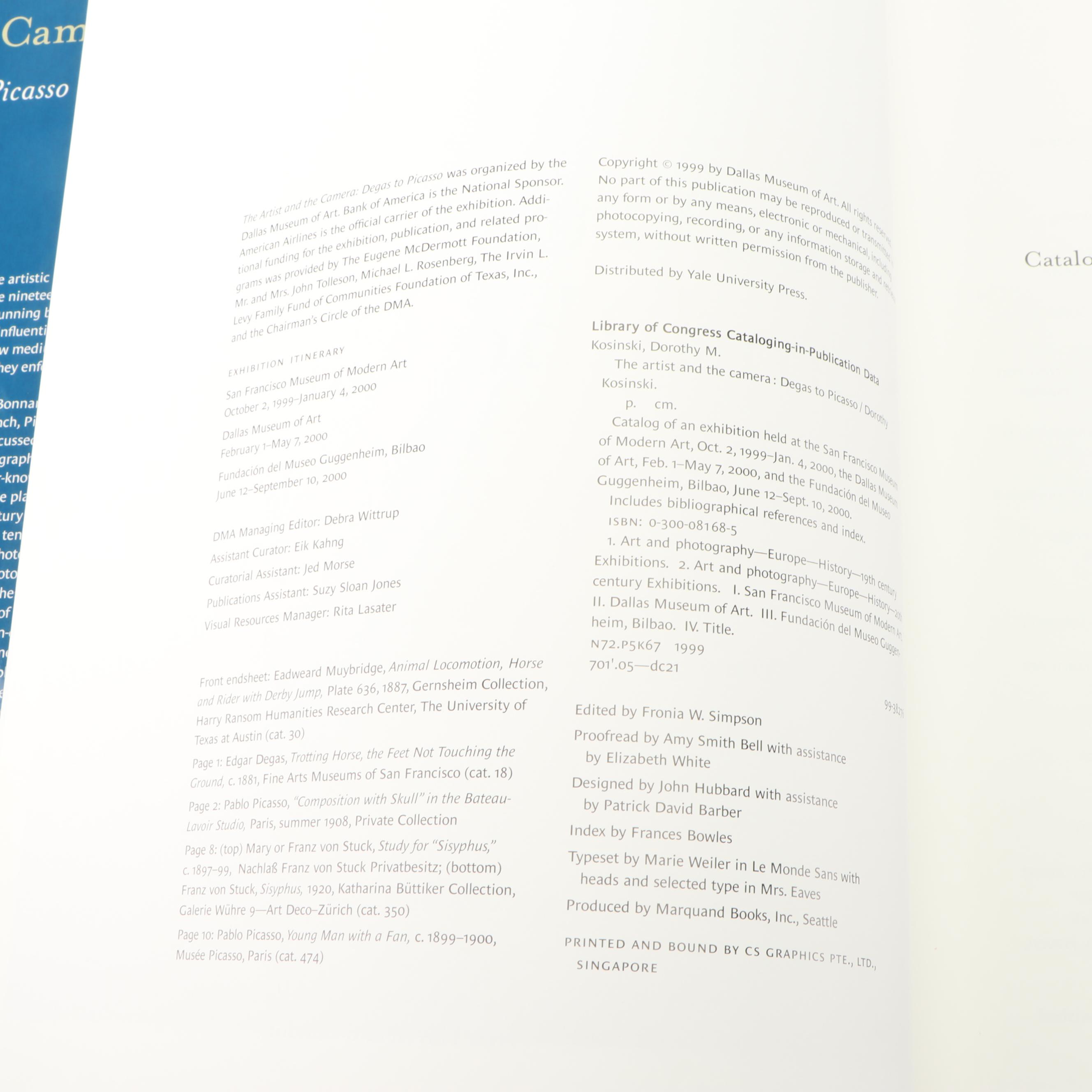 Art Books Including "The Artist and the Camera: Degas to Picasso"