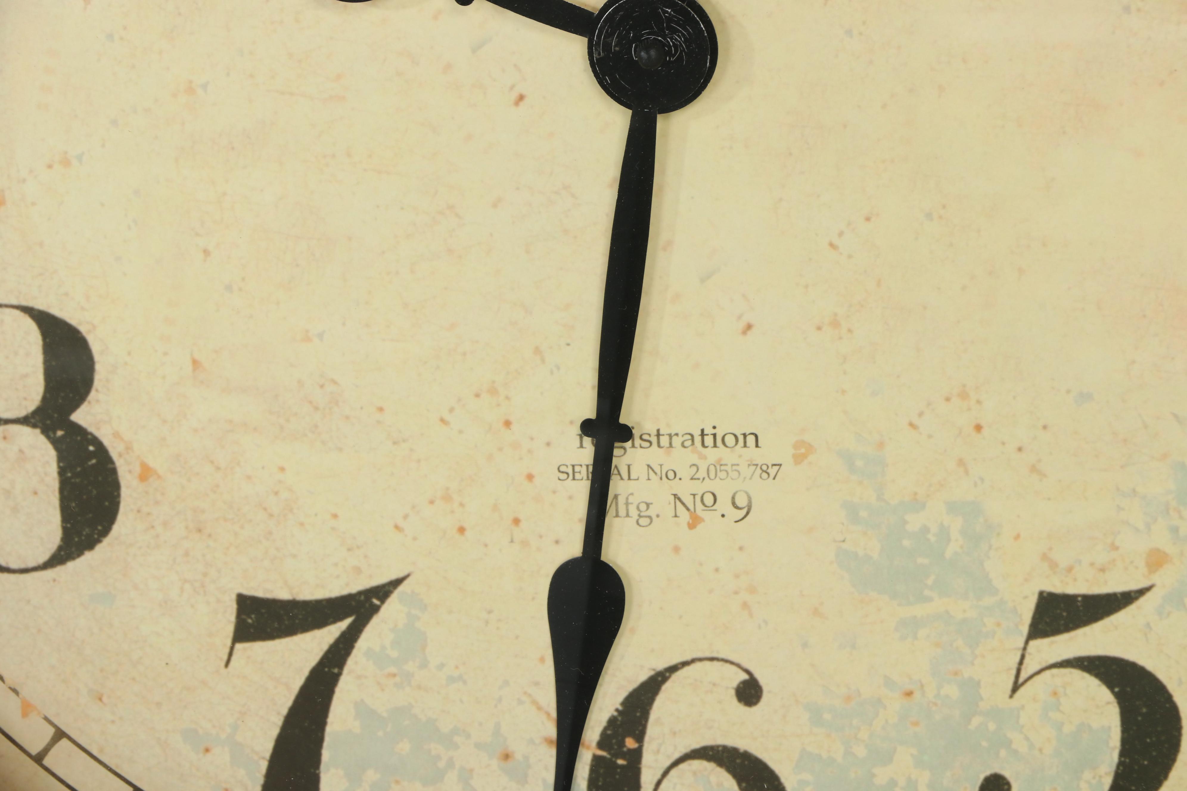 Sterling & Noble Faux Enamel Face Wall Clock