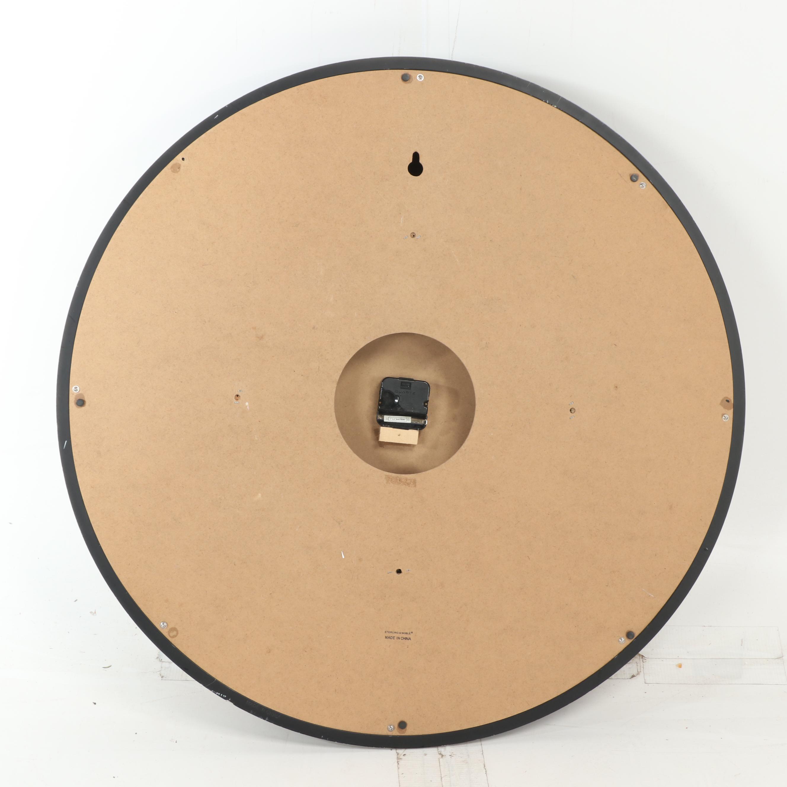 Sterling & Noble Faux Enamel Face Wall Clock