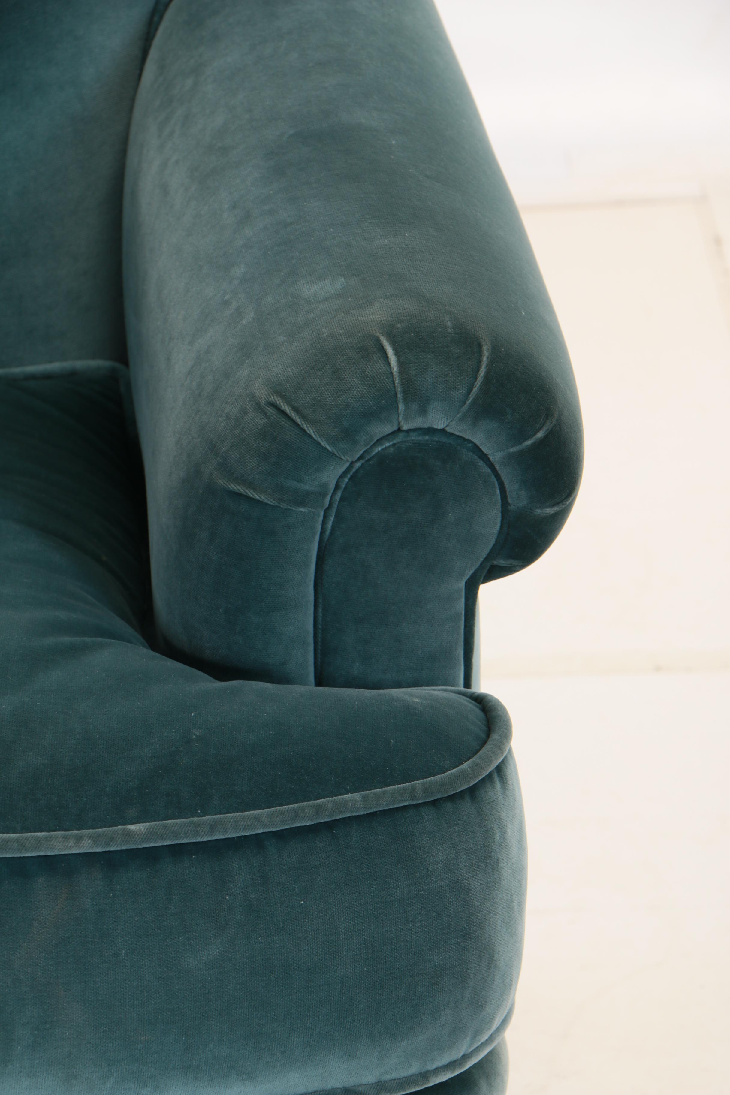 Rachel Ashwell, "Shabby Chic Couture" Teal Velvet "Duchess" Armchair