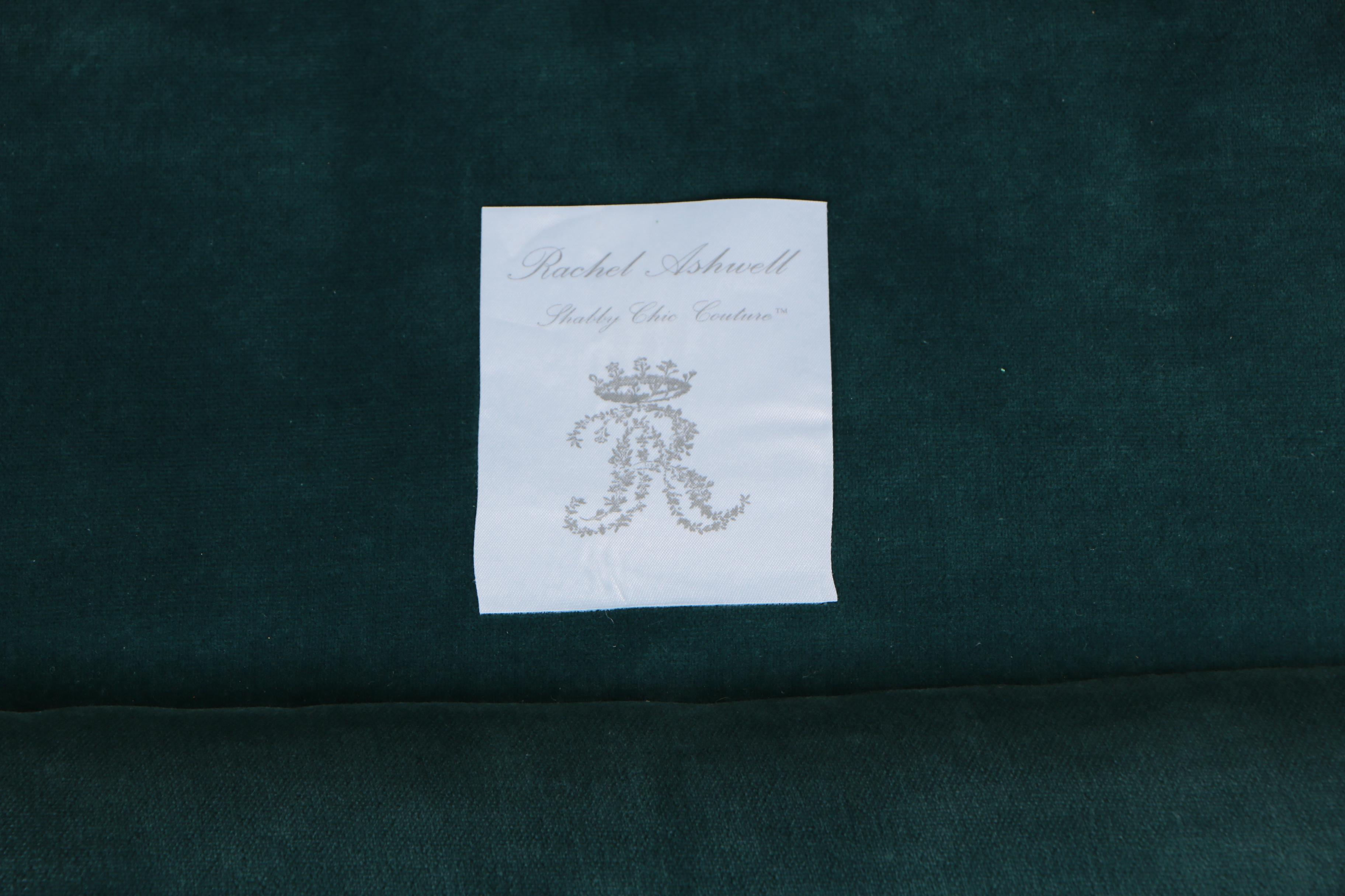 Rachel Ashwell, "Shabby Chic Couture" Teal Velvet "Duchess" Armchair