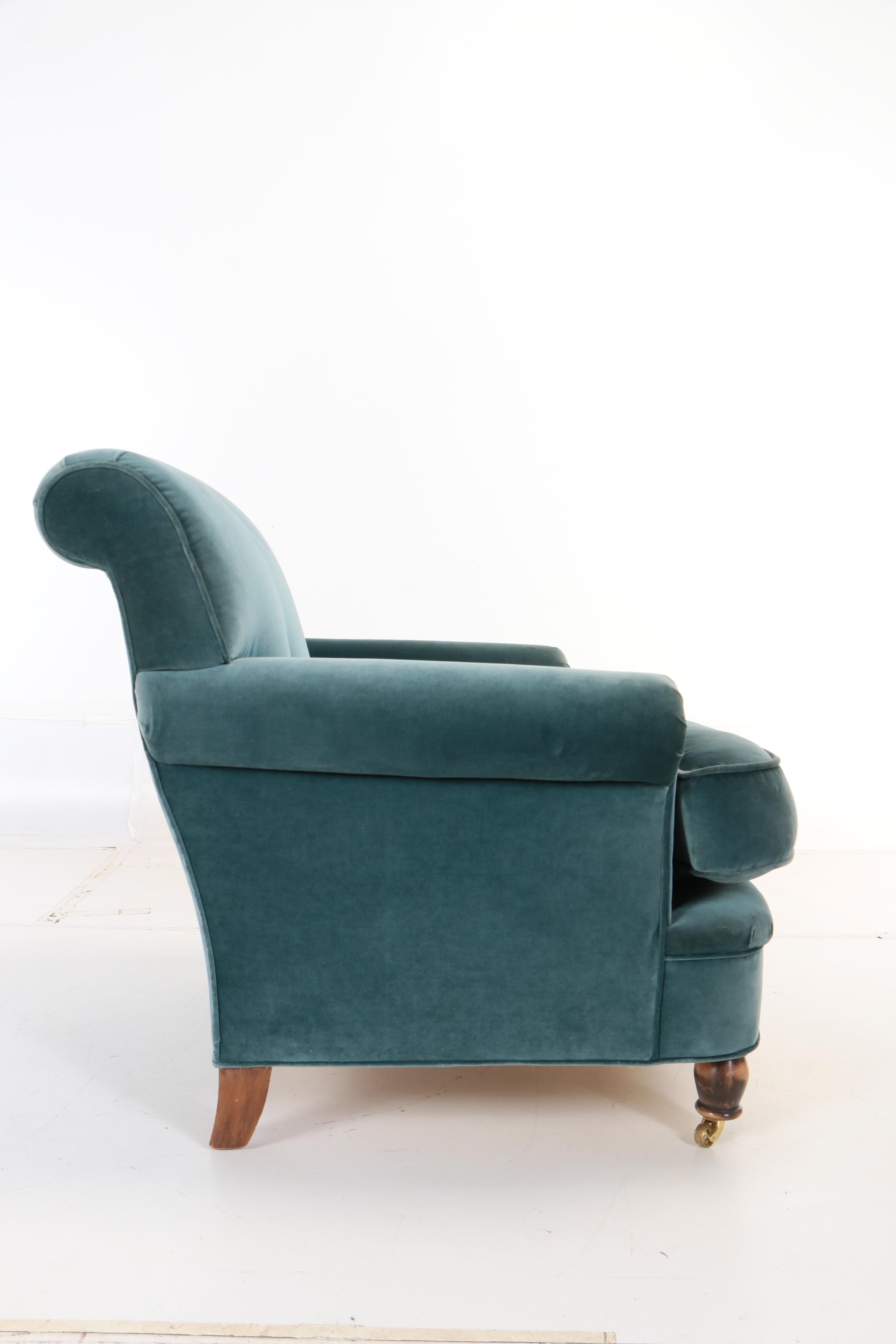 Rachel Ashwell, "Shabby Chic Couture" Teal Velvet "Duchess" Armchair