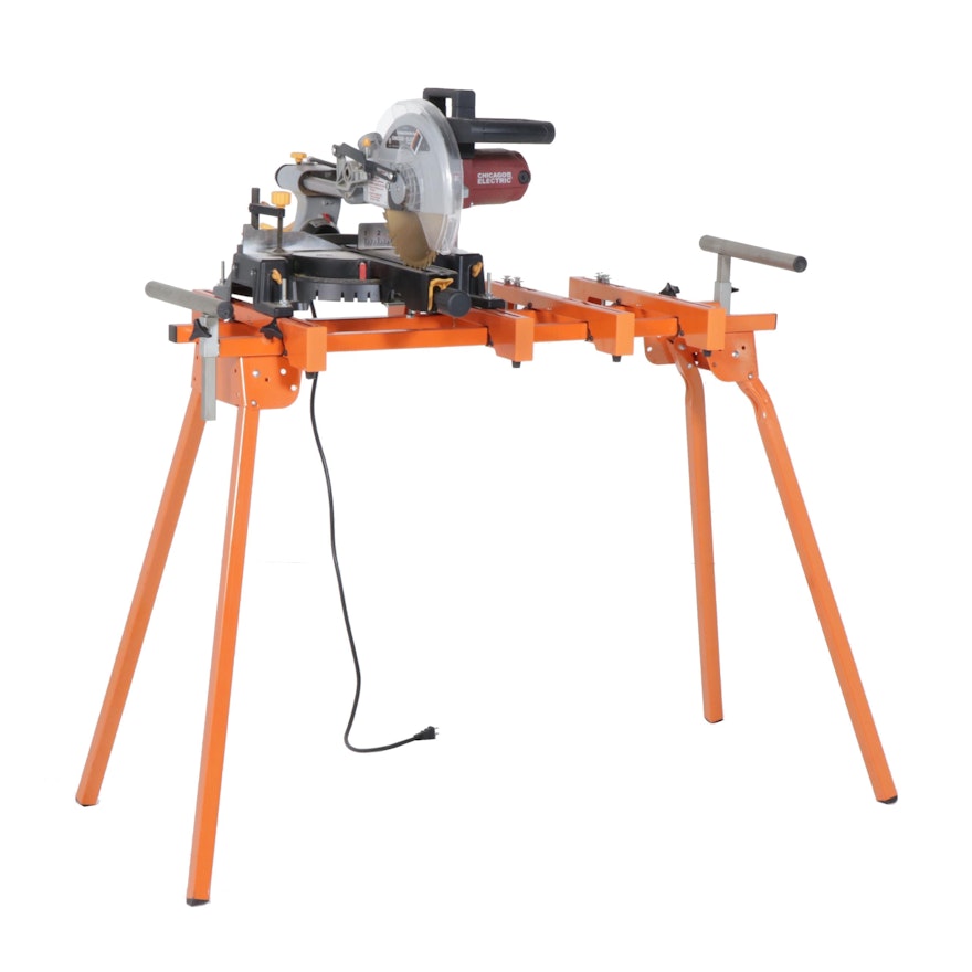 Chicago Electric 10-Inch Compound Miter Saw with Stand