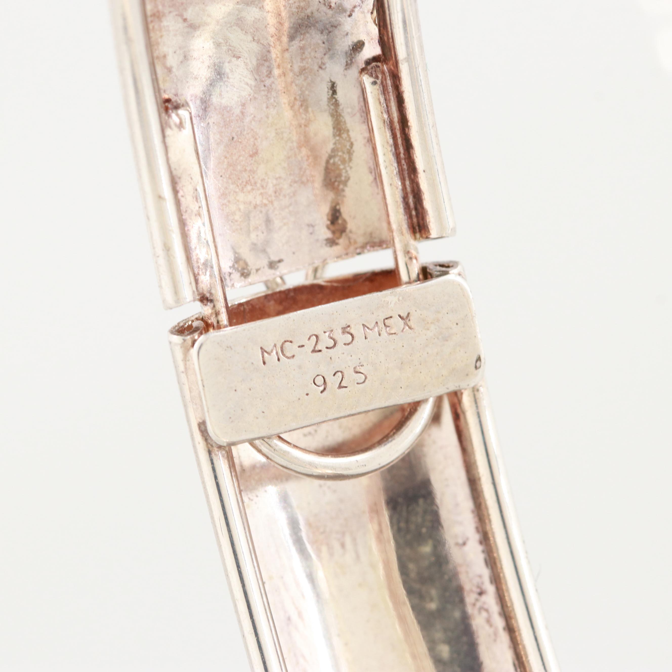 Sterling Silver Bangle Bracelet with Diamond Cut Finish