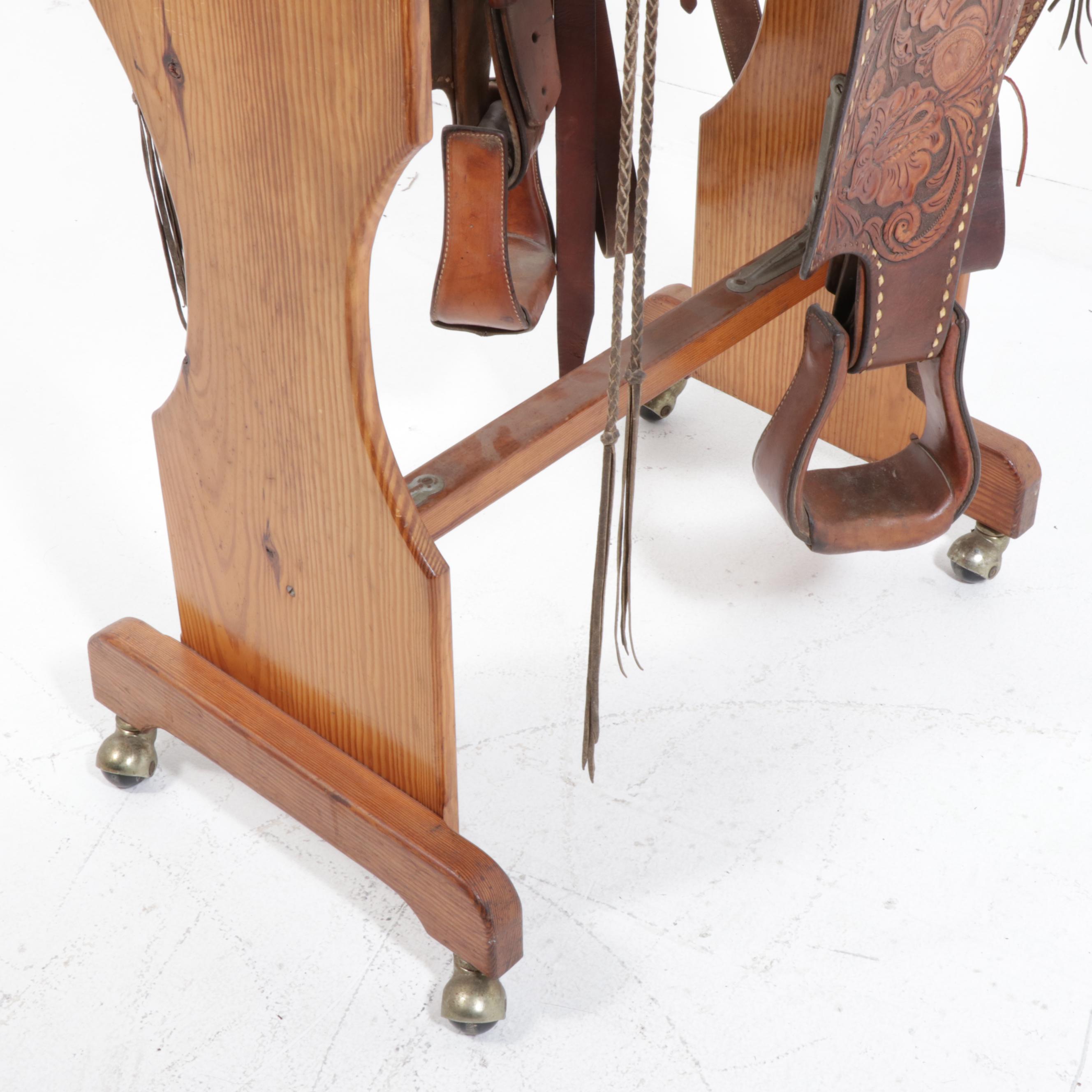 Rolling W Saddlery Western Saddle with Rolling Rack