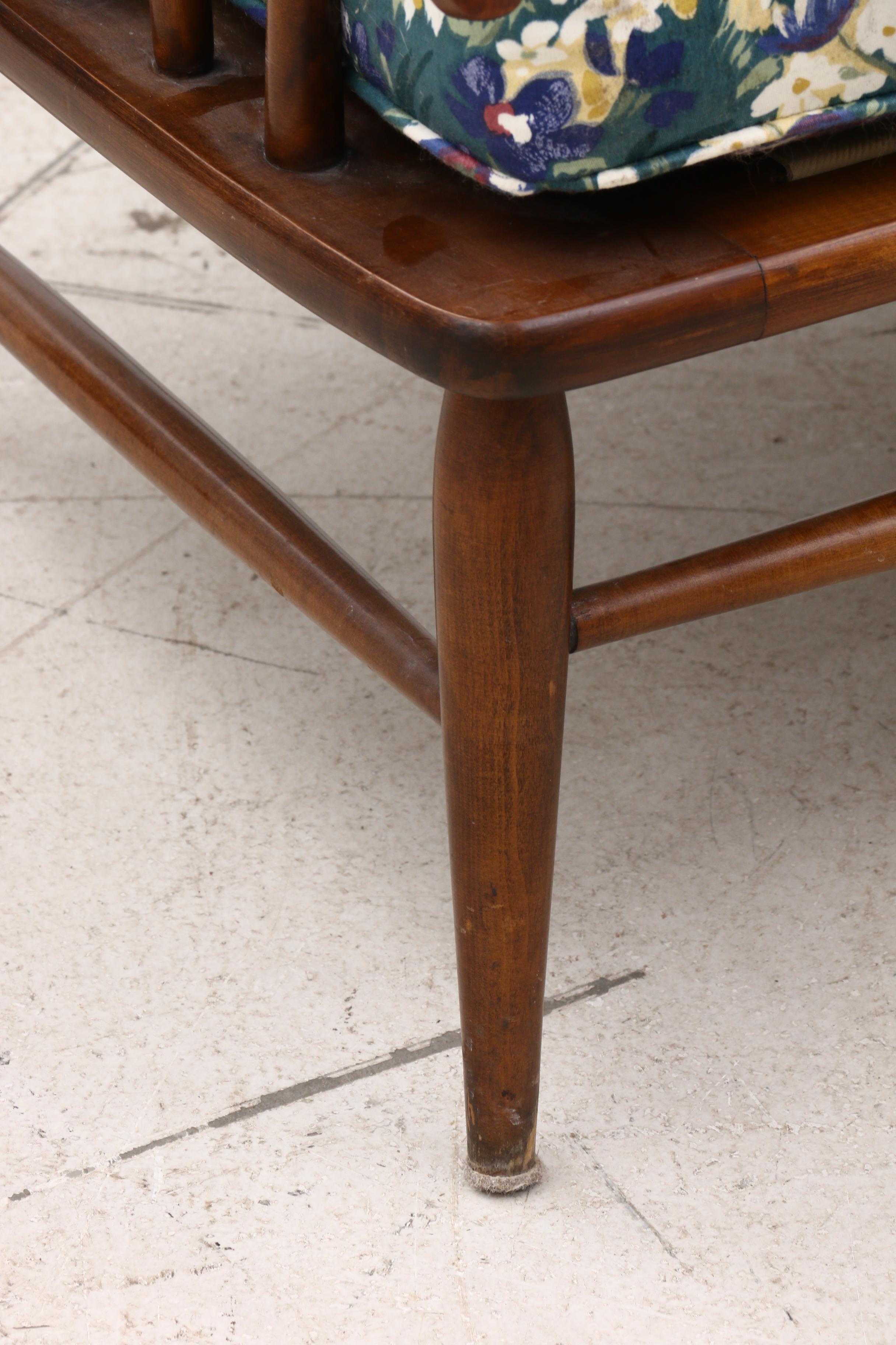 Mid Century Modern Heywood Wakefield Cherry Sofa and Arm Chair, Circa 1950s