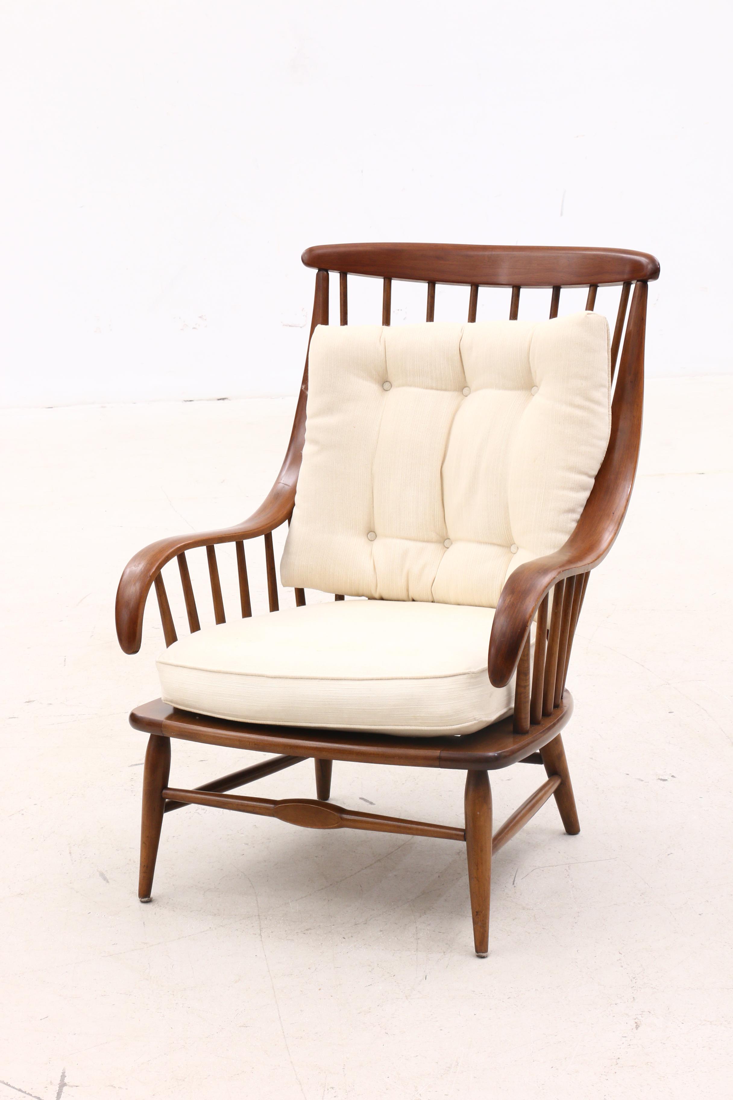 Mid Century Modern Heywood Wakefield Cherry Sofa and Arm Chair, Circa 1950s