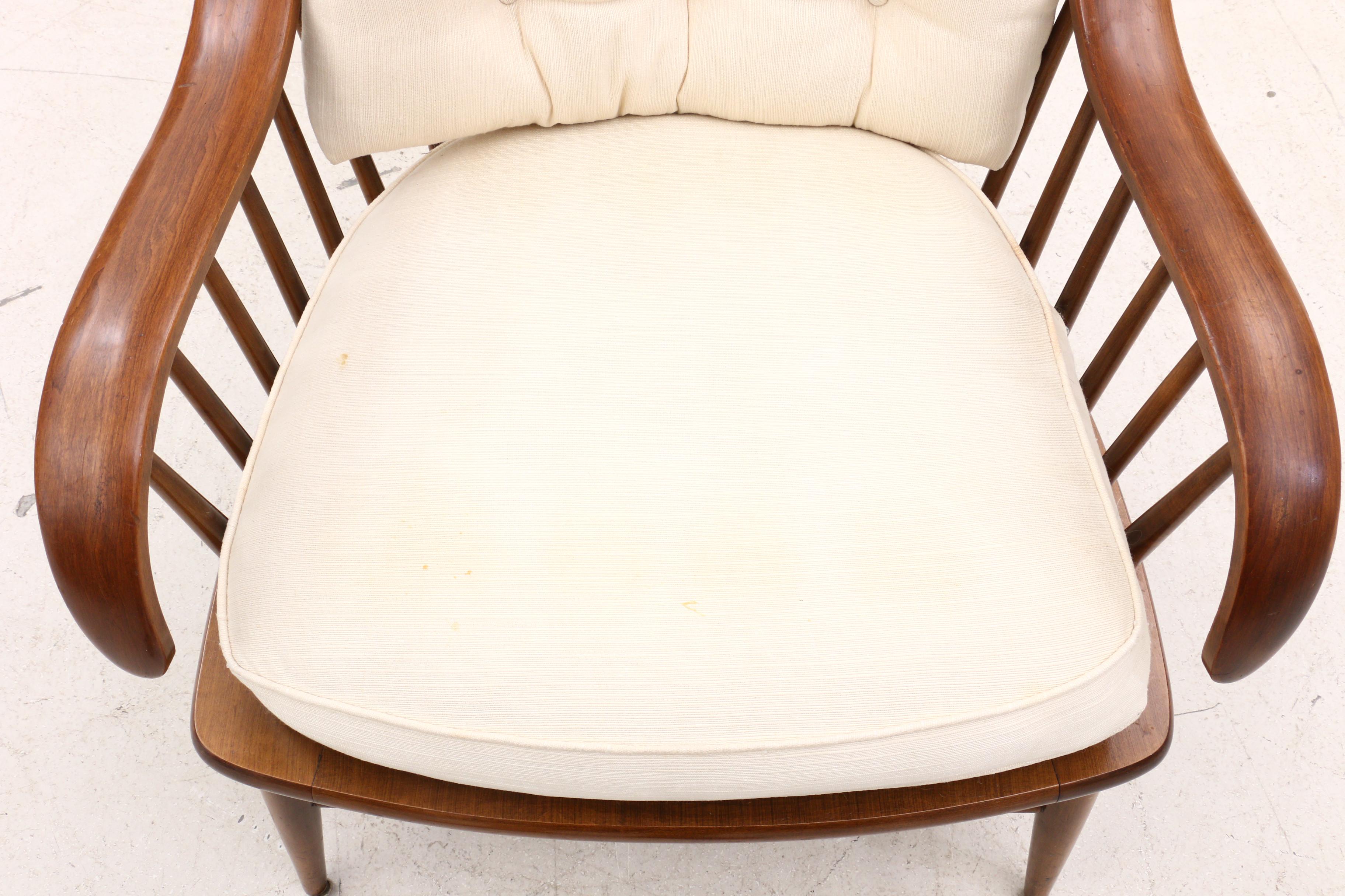 Mid Century Modern Heywood Wakefield Cherry Sofa and Arm Chair, Circa 1950s