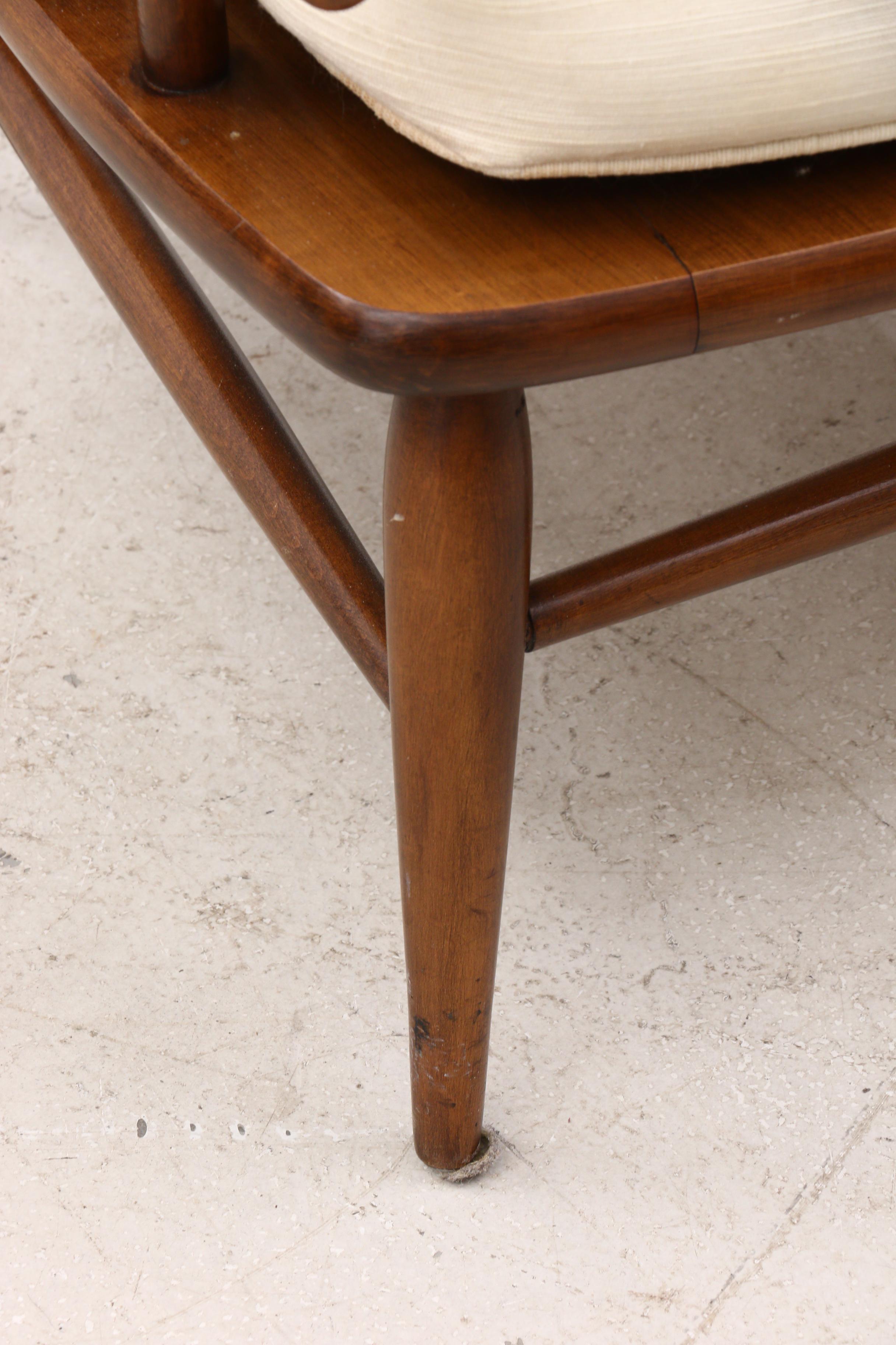 Mid Century Modern Heywood Wakefield Cherry Sofa and Arm Chair, Circa 1950s