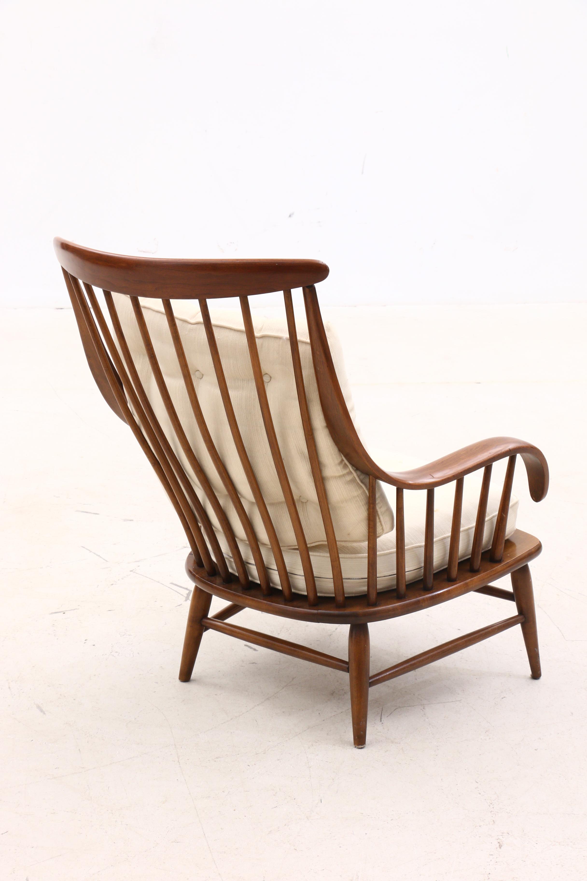 Mid Century Modern Heywood Wakefield Cherry Sofa and Arm Chair, Circa 1950s