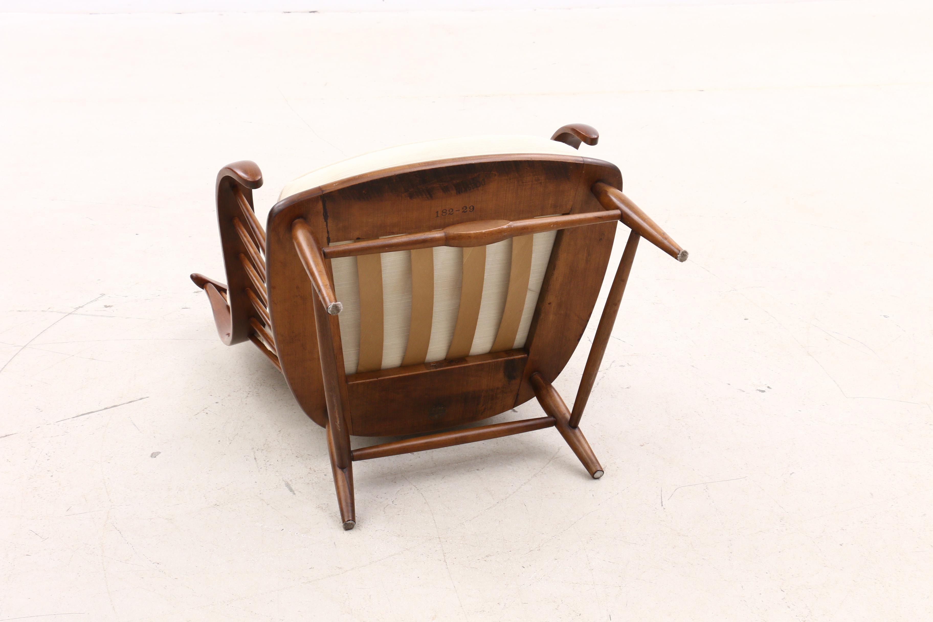 Mid Century Modern Heywood Wakefield Cherry Sofa and Arm Chair, Circa 1950s