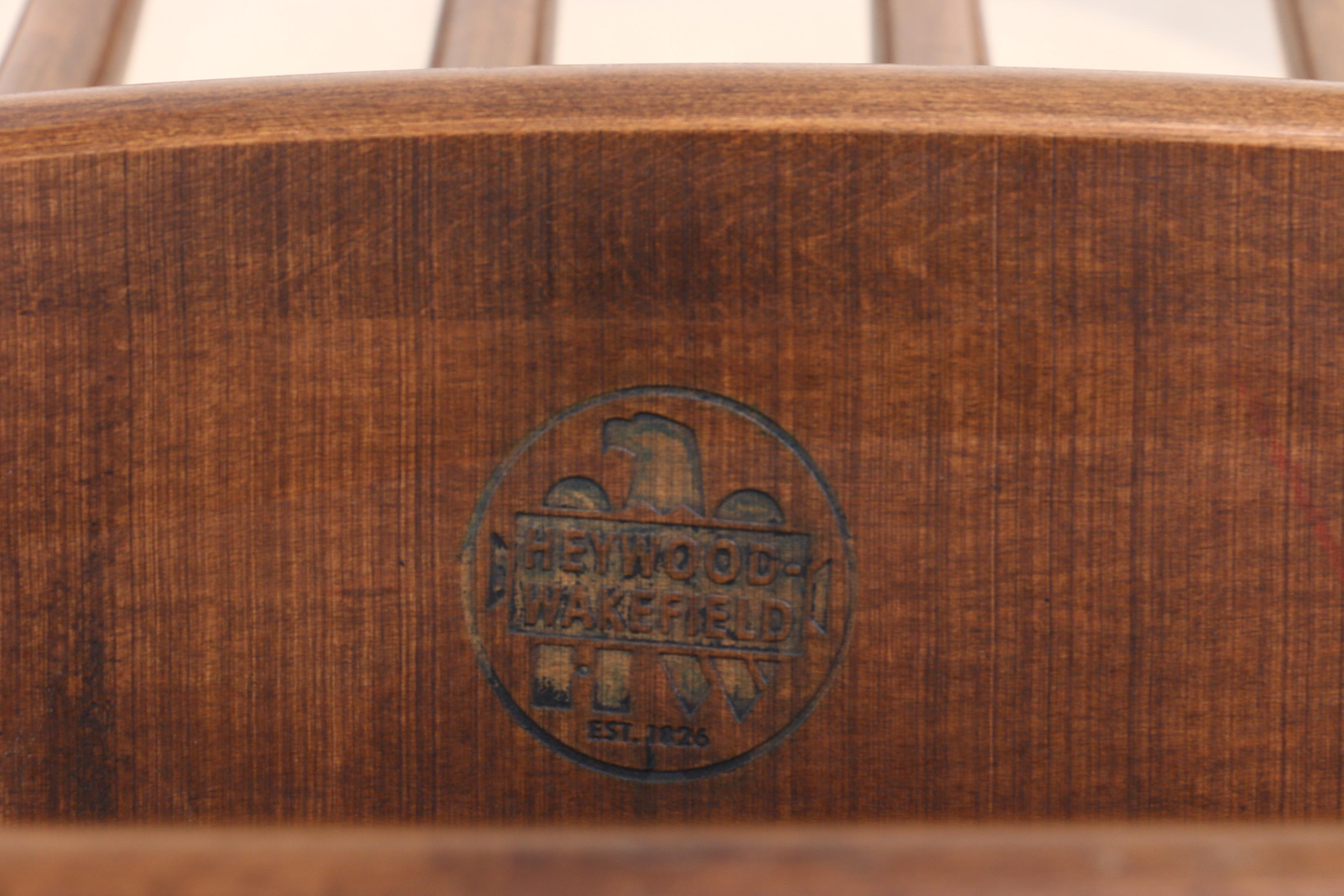 Mid Century Modern Heywood Wakefield Cherry Sofa and Arm Chair, Circa 1950s