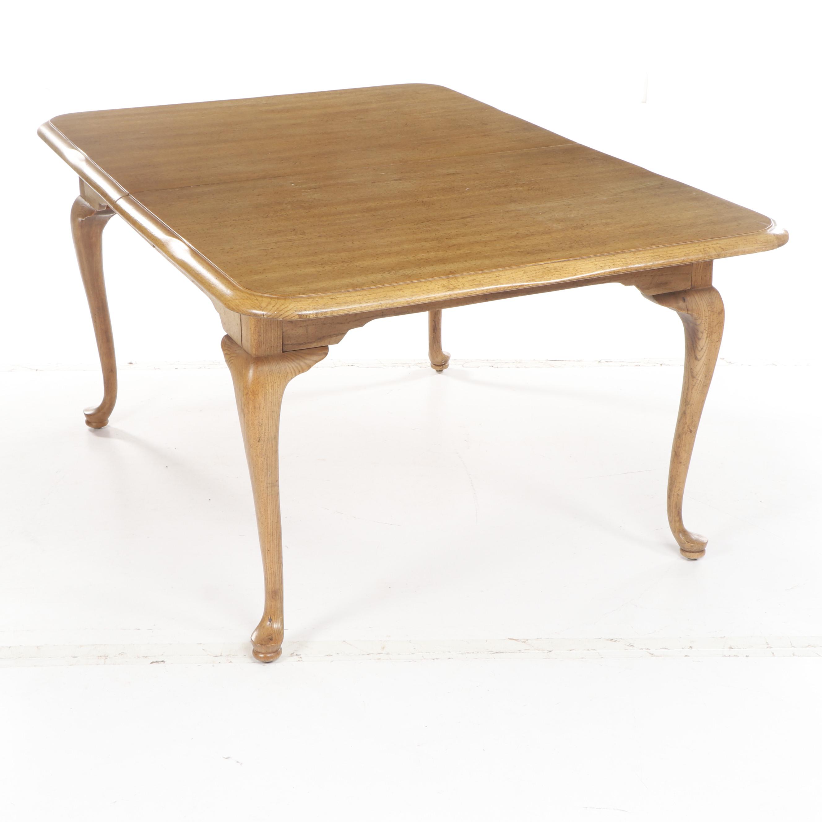 Georgia-Pacific Williams Queen Anne Style Limed Oak Dining Table & Chairs