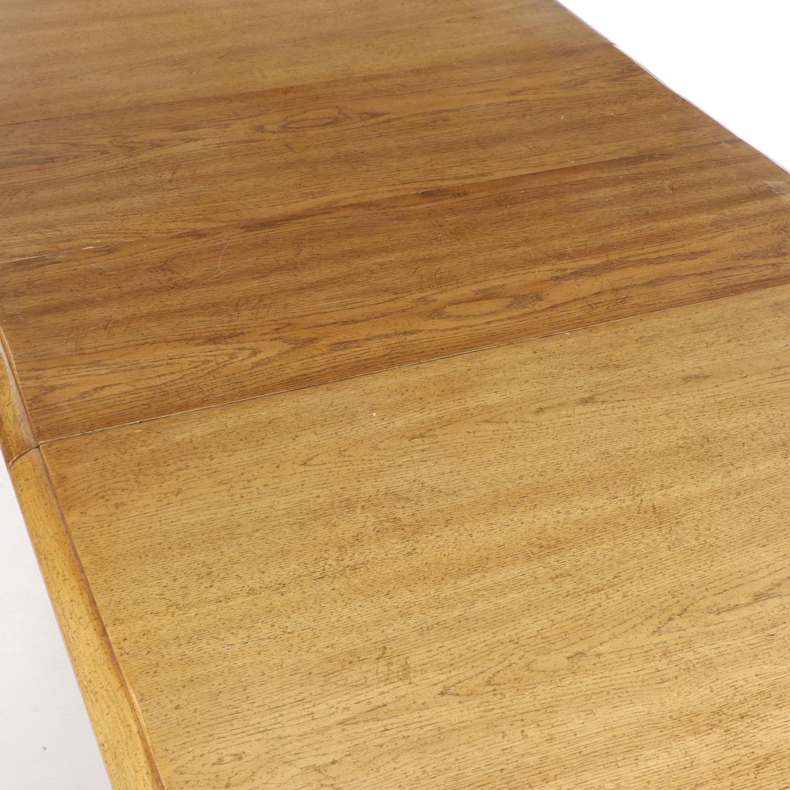 Georgia-Pacific Williams Queen Anne Style Limed Oak Dining Table & Chairs