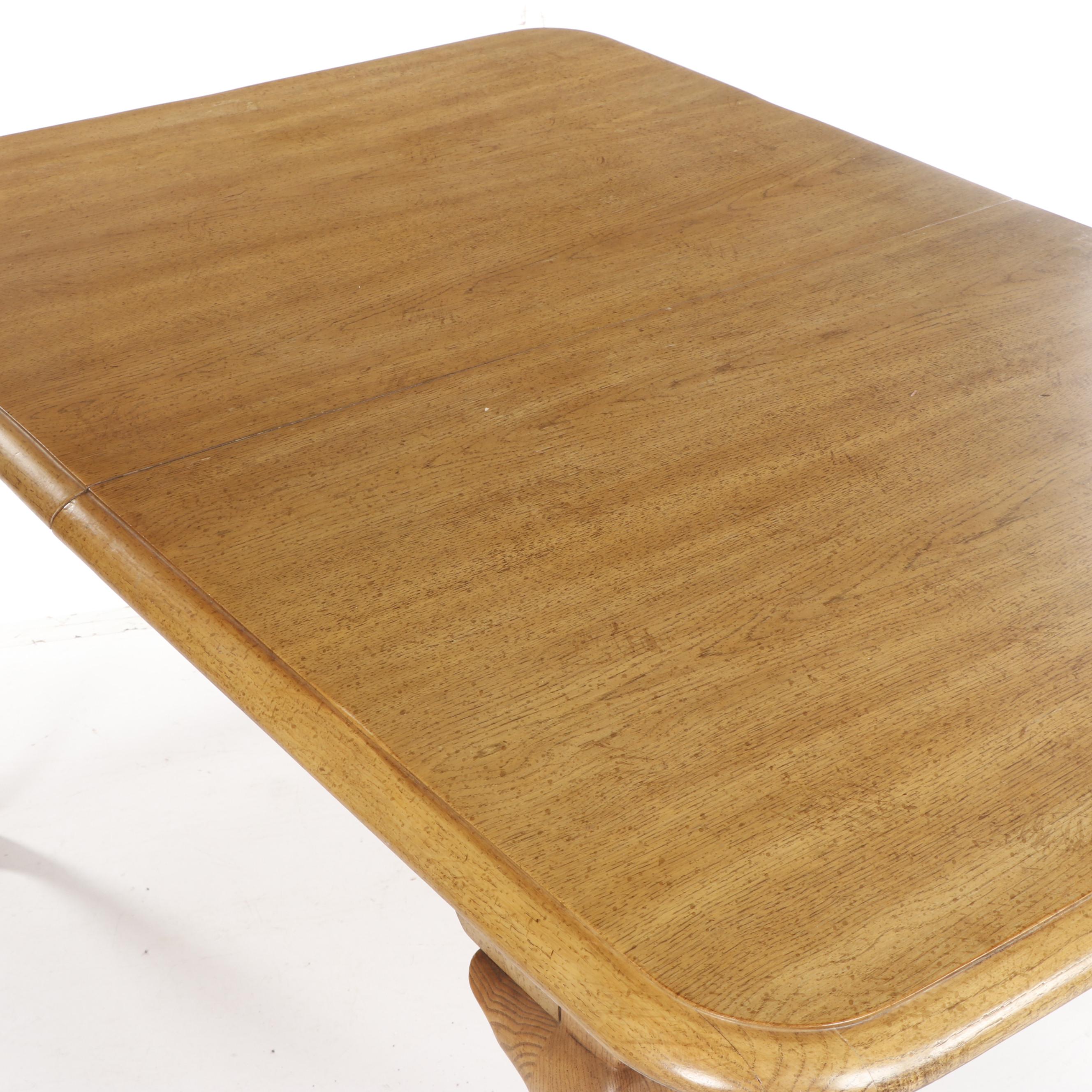 Georgia-Pacific Williams Queen Anne Style Limed Oak Dining Table & Chairs