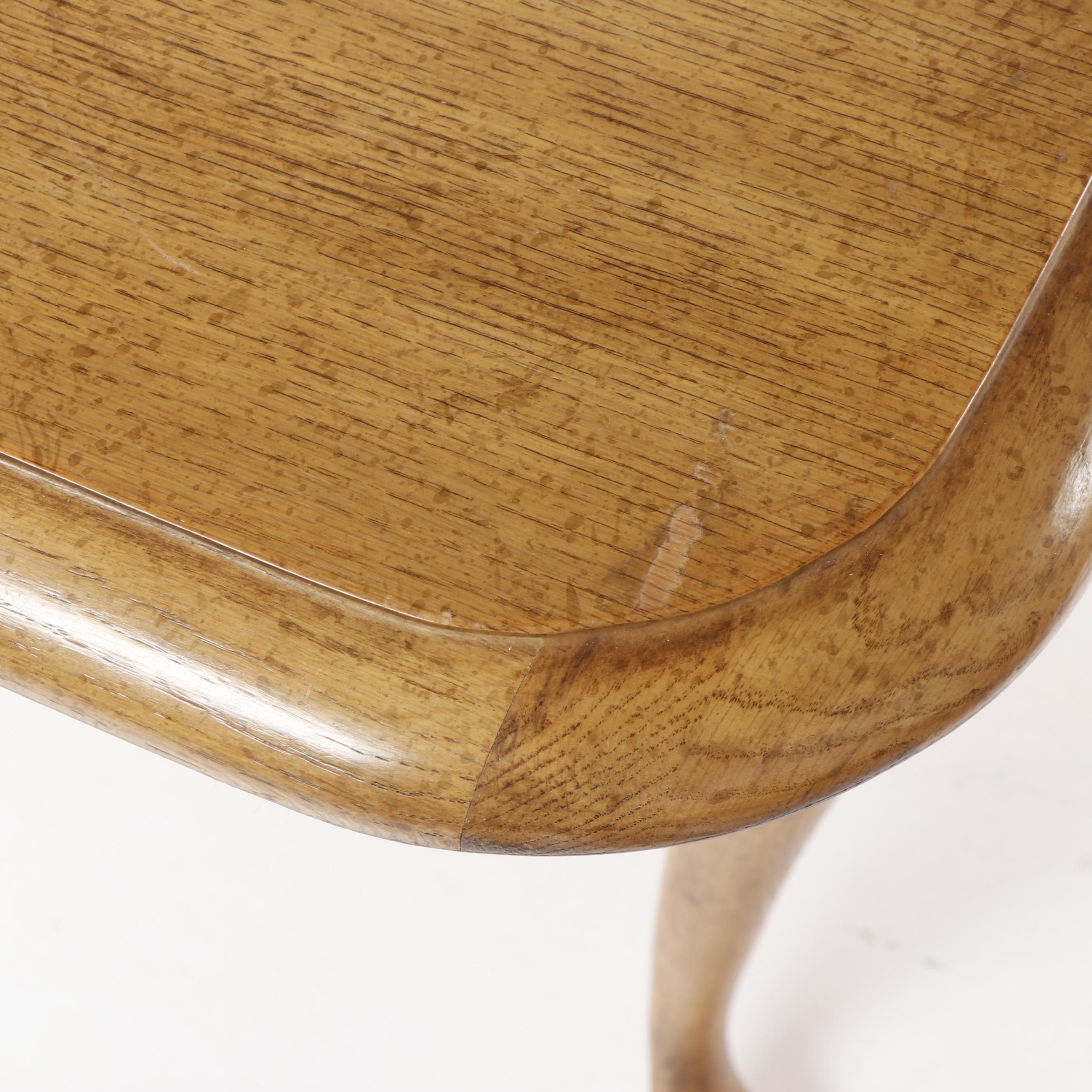 Georgia-Pacific Williams Queen Anne Style Limed Oak Dining Table & Chairs