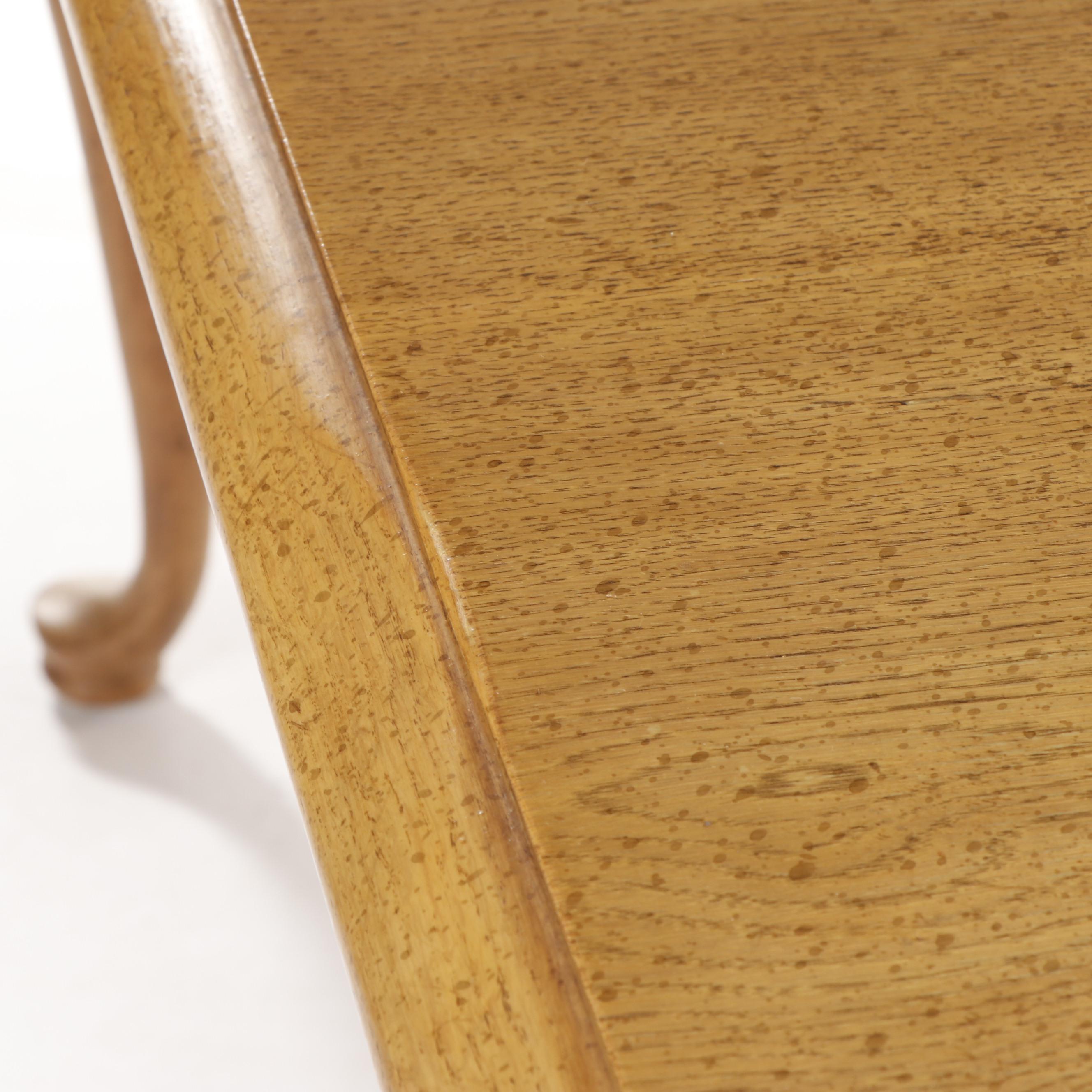 Georgia-Pacific Williams Queen Anne Style Limed Oak Dining Table & Chairs