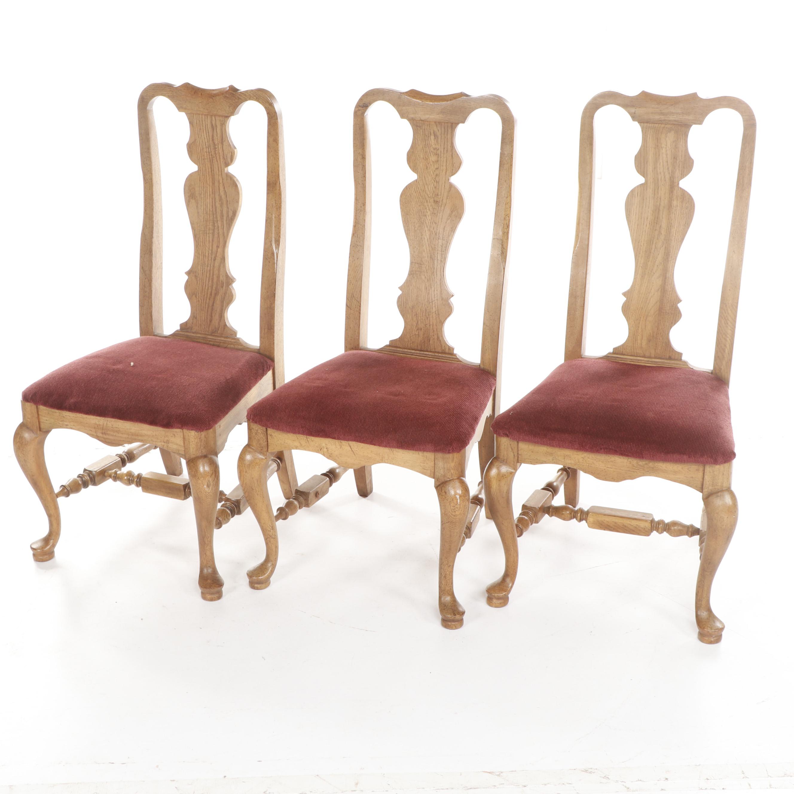 Georgia-Pacific Williams Queen Anne Style Limed Oak Dining Table & Chairs