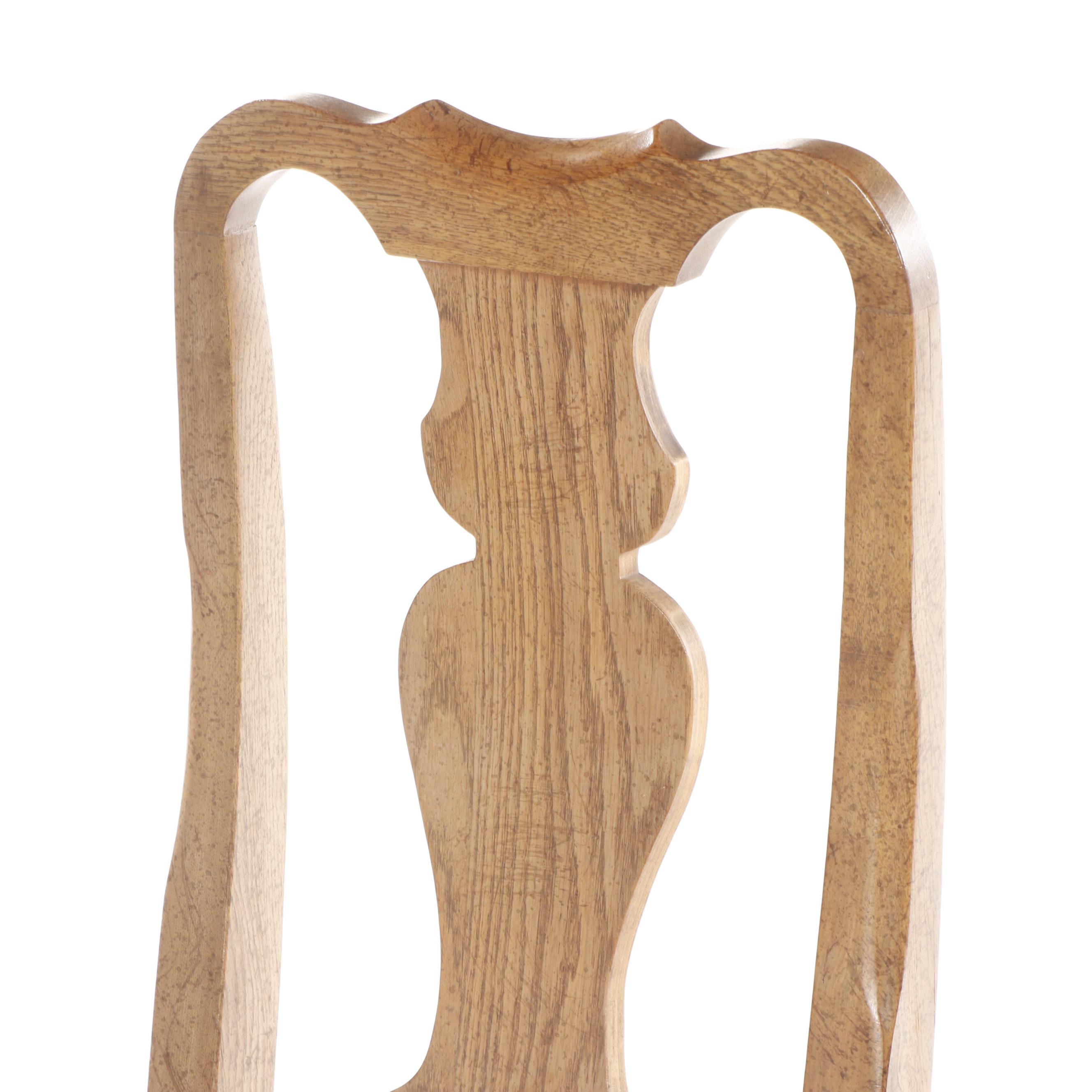 Georgia-Pacific Williams Queen Anne Style Limed Oak Dining Table & Chairs