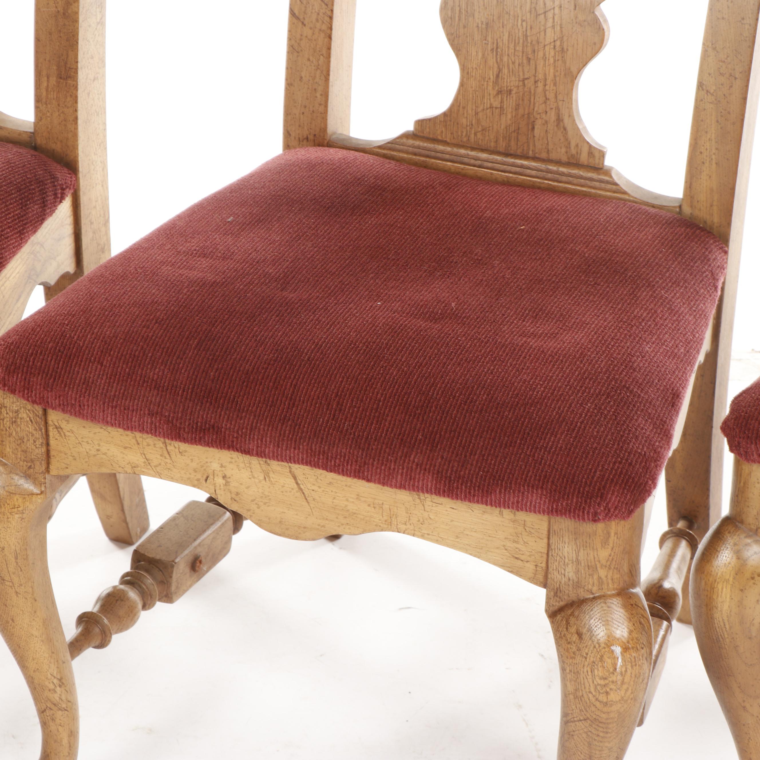 Georgia-Pacific Williams Queen Anne Style Limed Oak Dining Table & Chairs