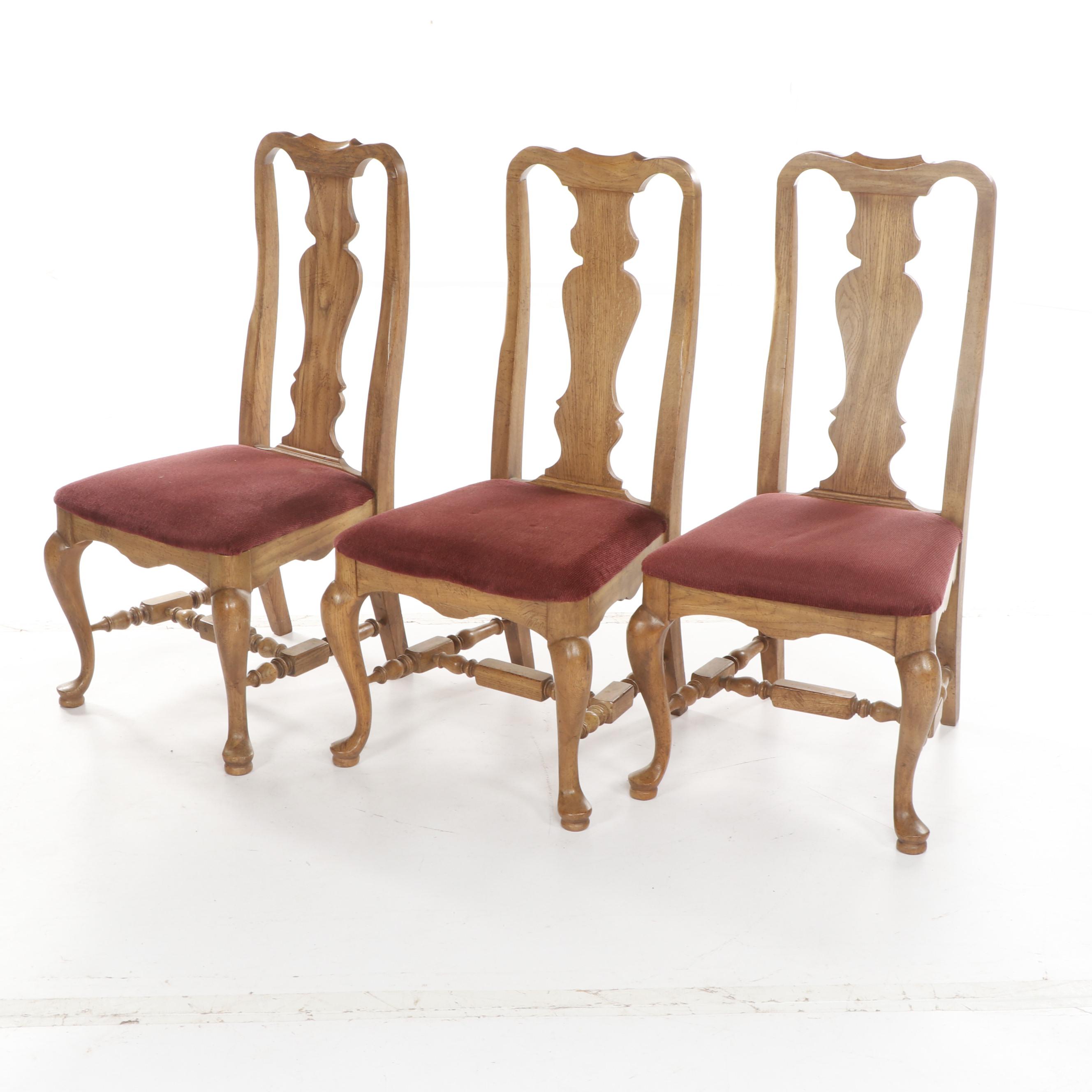 Georgia-Pacific Williams Queen Anne Style Limed Oak Dining Table & Chairs