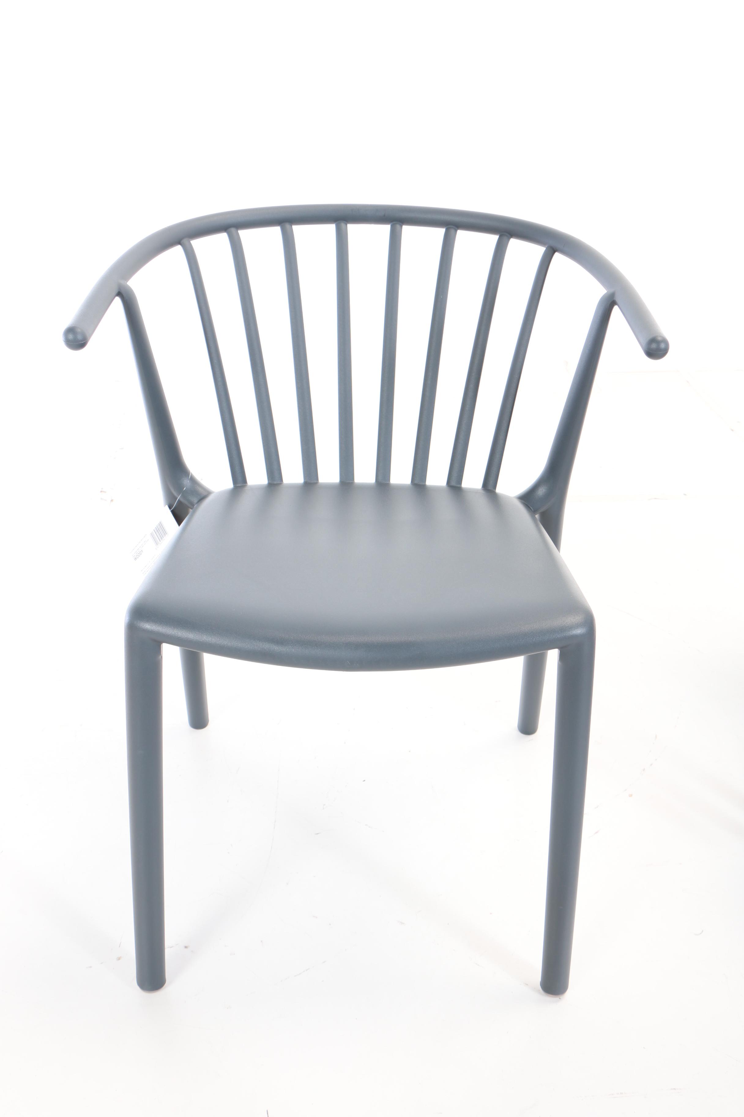 Josep Lluscà "Woody" Molded Polypropylene Indoor/Outdoor Stacking Armchairs