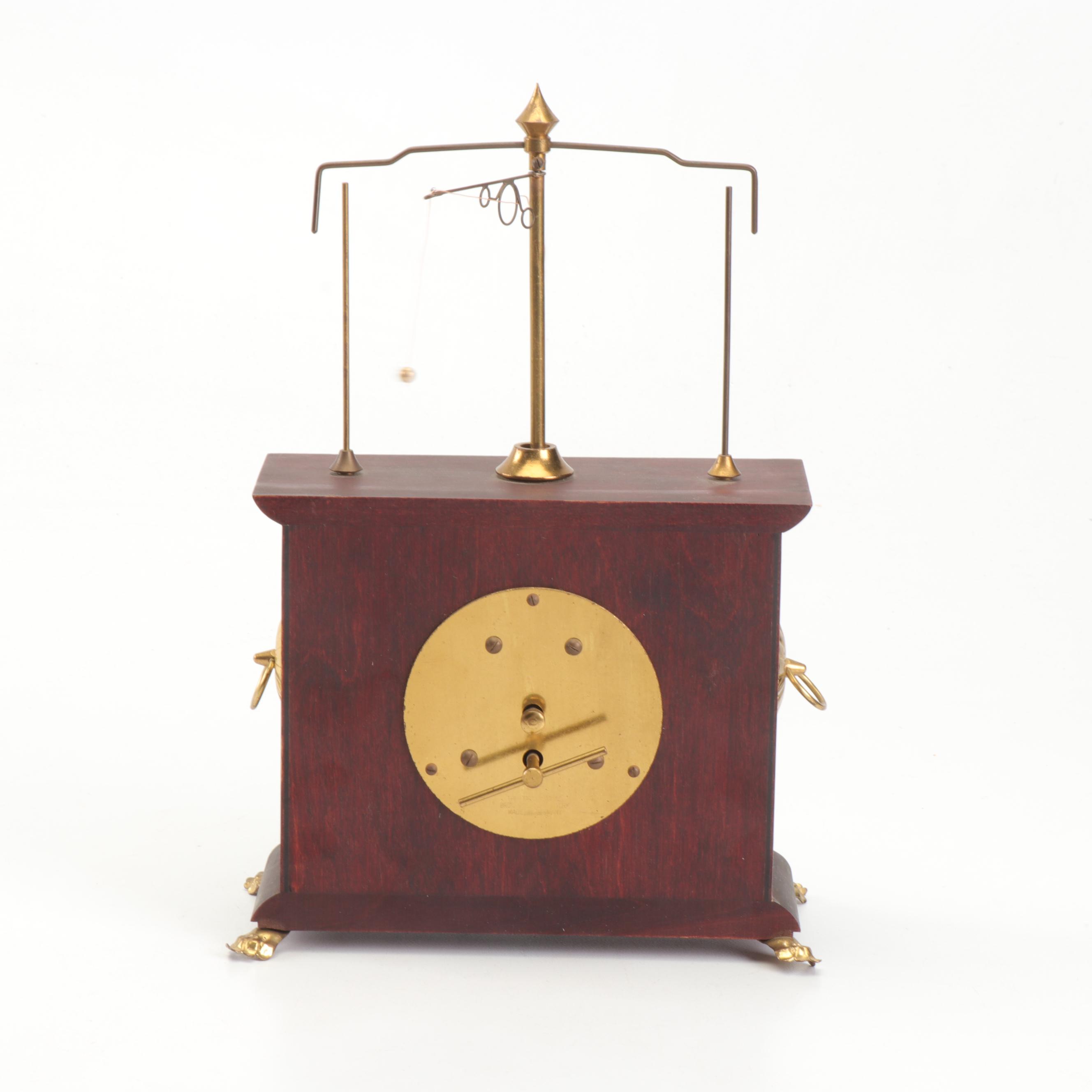 Jerome & Co. Reproduction Horolovar Flying Pendulum Clock, Late 20th Century