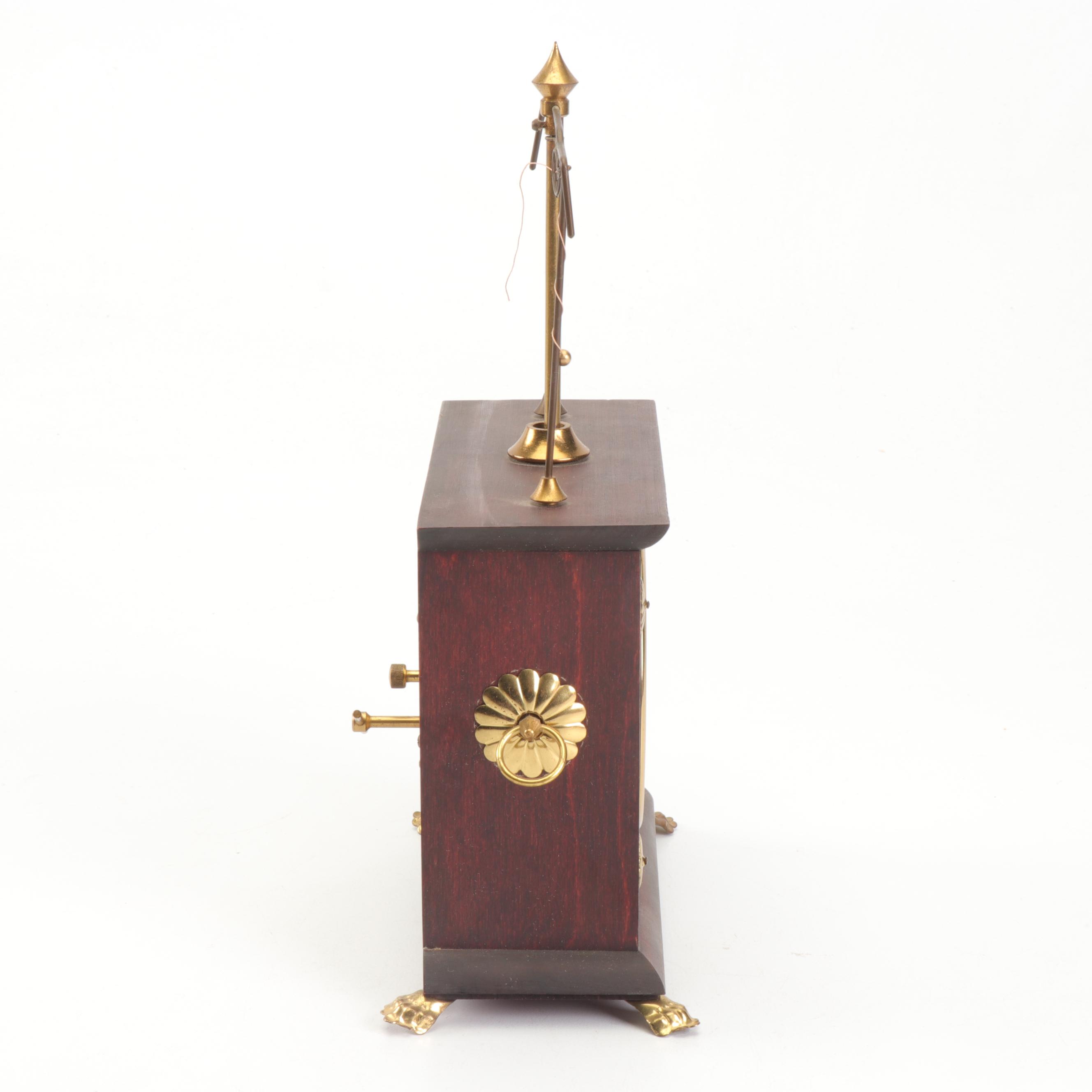 Jerome & Co. Reproduction Horolovar Flying Pendulum Clock, Late 20th Century