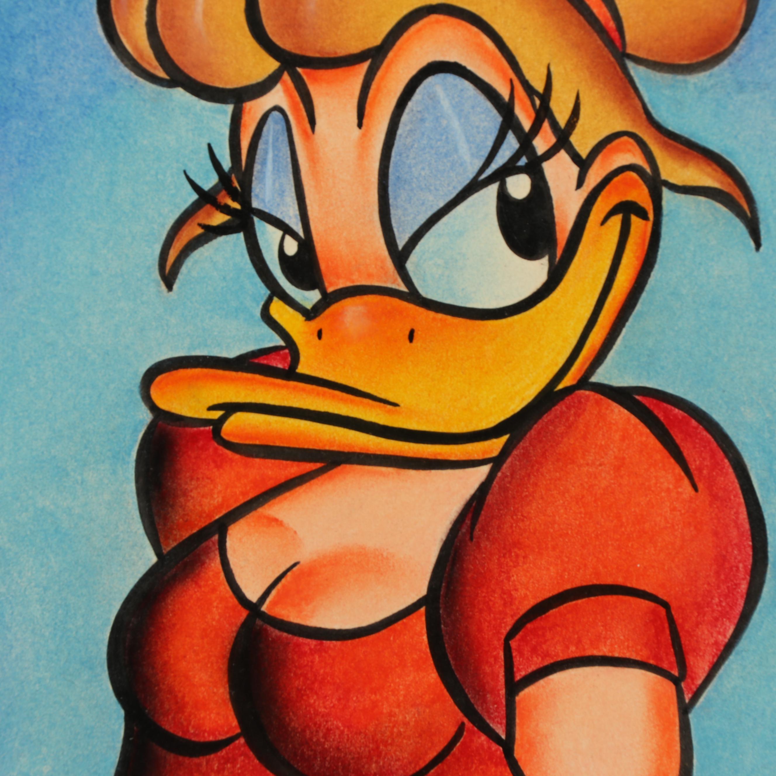Dick Ruhl Acrylic Painting of Daisy Duck