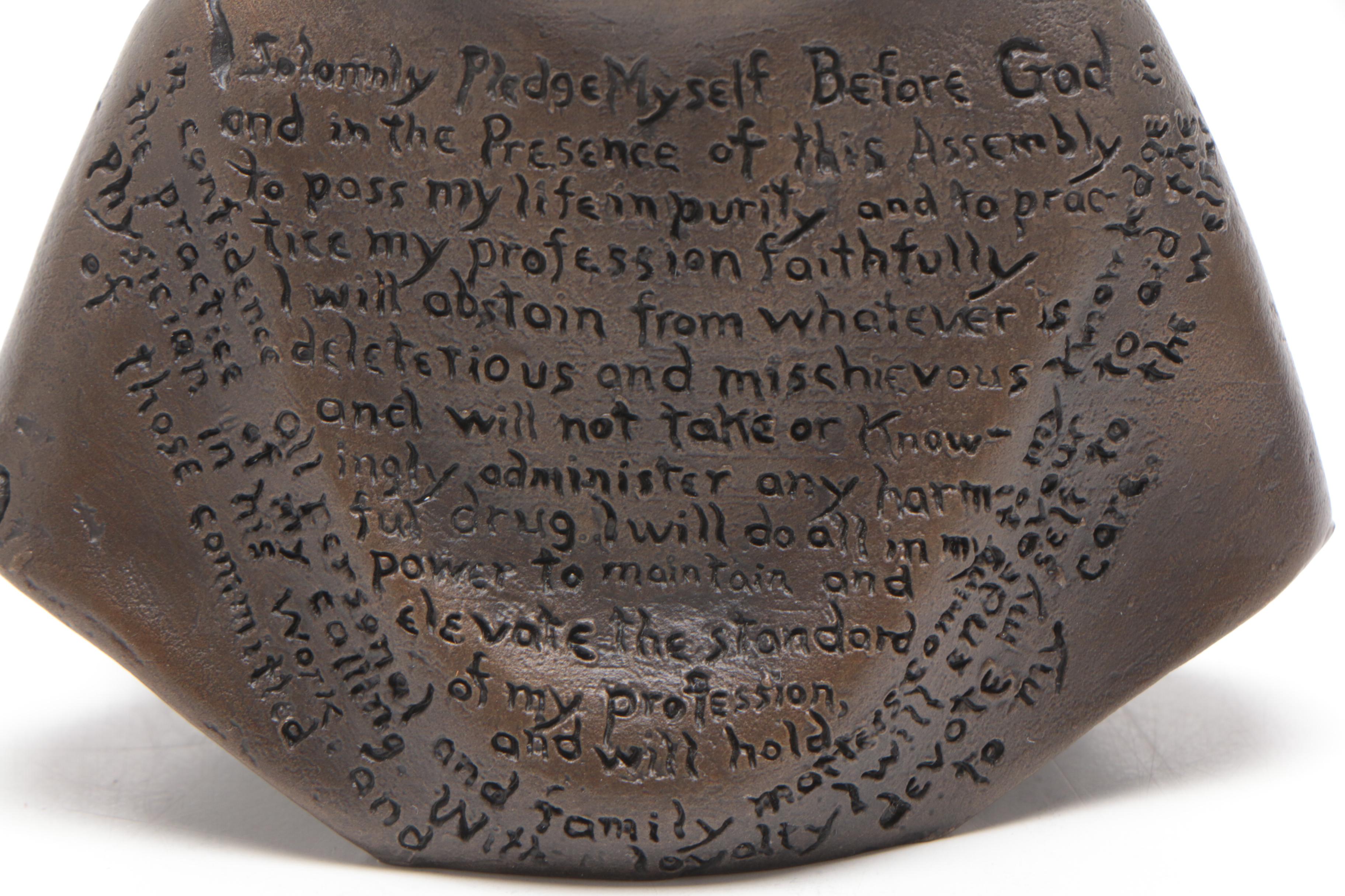 Frankart Bronze Bust Bookends with Jerome L. Cox "Florence Nightingale" Bust