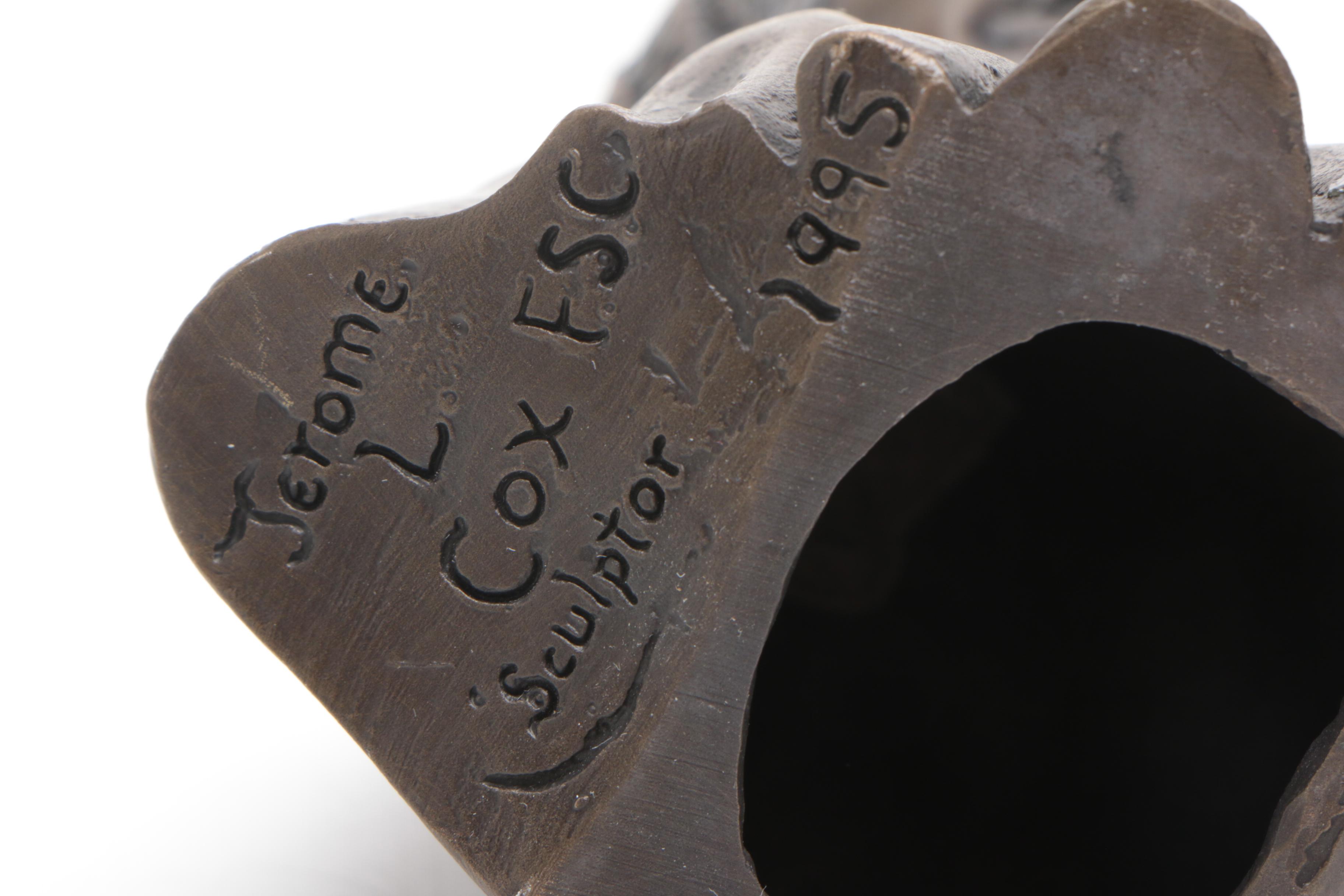 Frankart Bronze Bust Bookends with Jerome L. Cox "Florence Nightingale" Bust