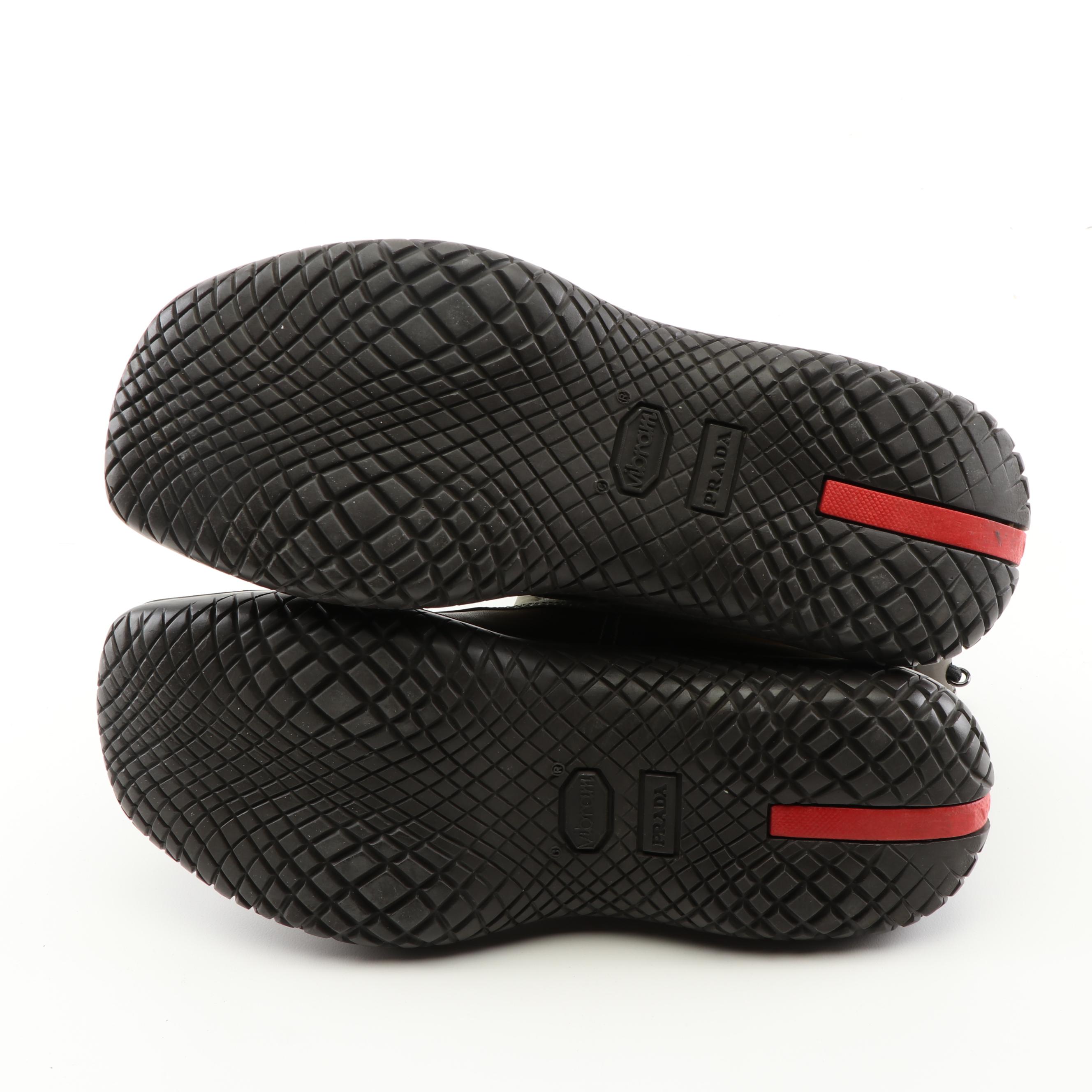 Prada Technical Square Toe Vibram Boots