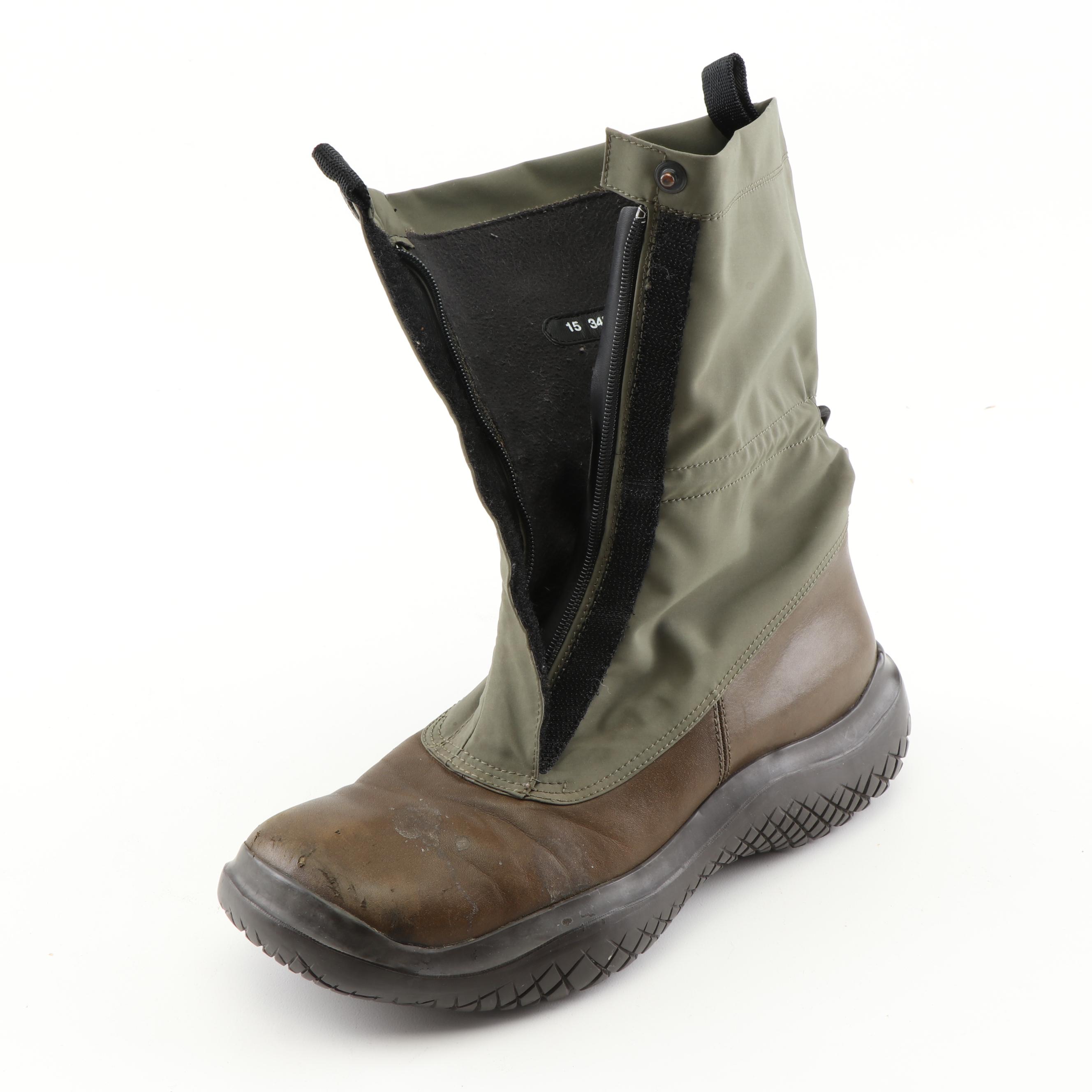 Prada Technical Square Toe Vibram Boots