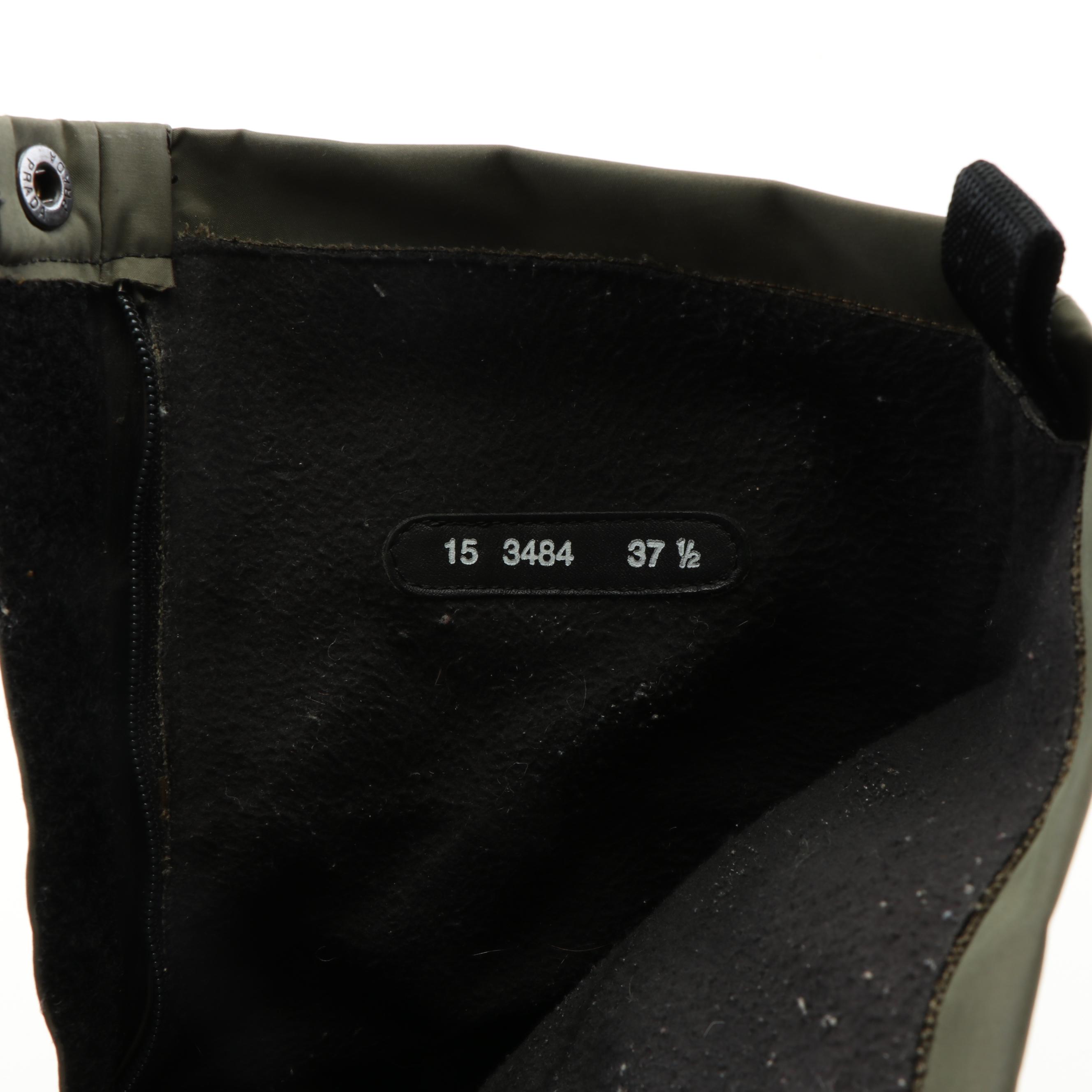 Prada Technical Square Toe Vibram Boots