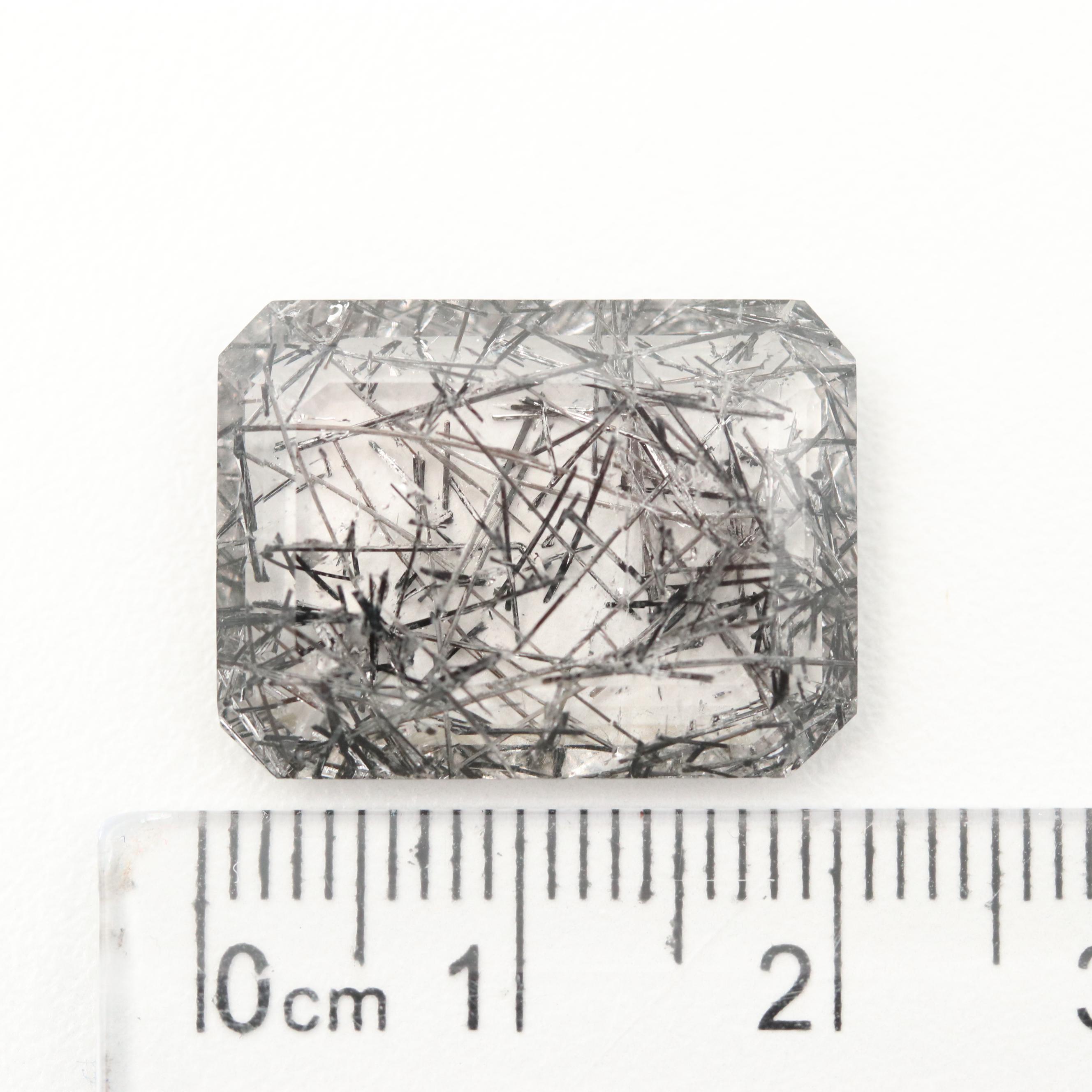 Loose 12.76 CT Tourmalinated Quartz Stone 20 mm x 15 mm