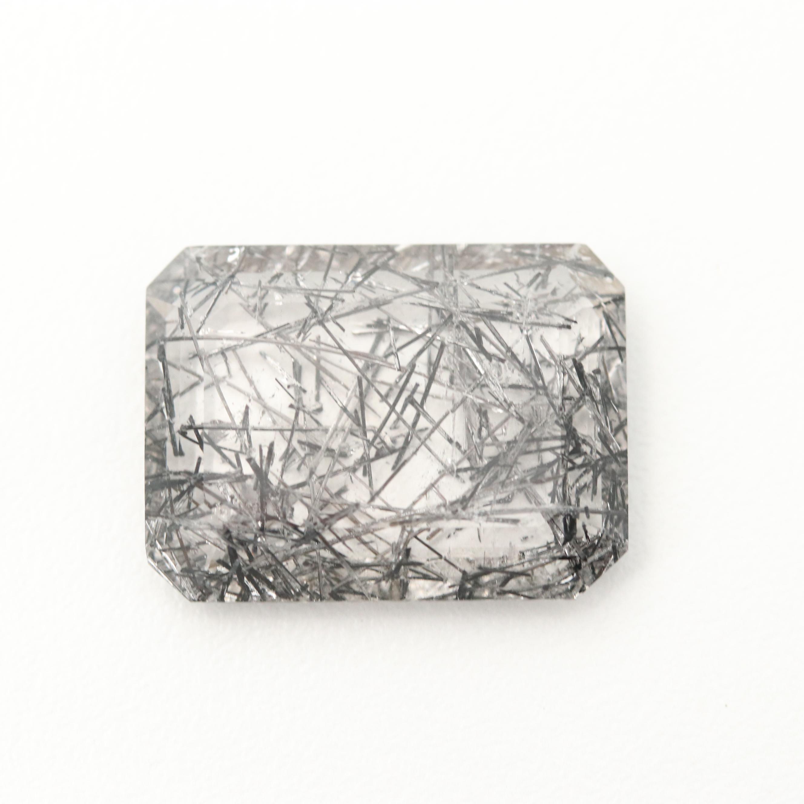 Loose 12.76 CT Tourmalinated Quartz Stone 20 mm x 15 mm