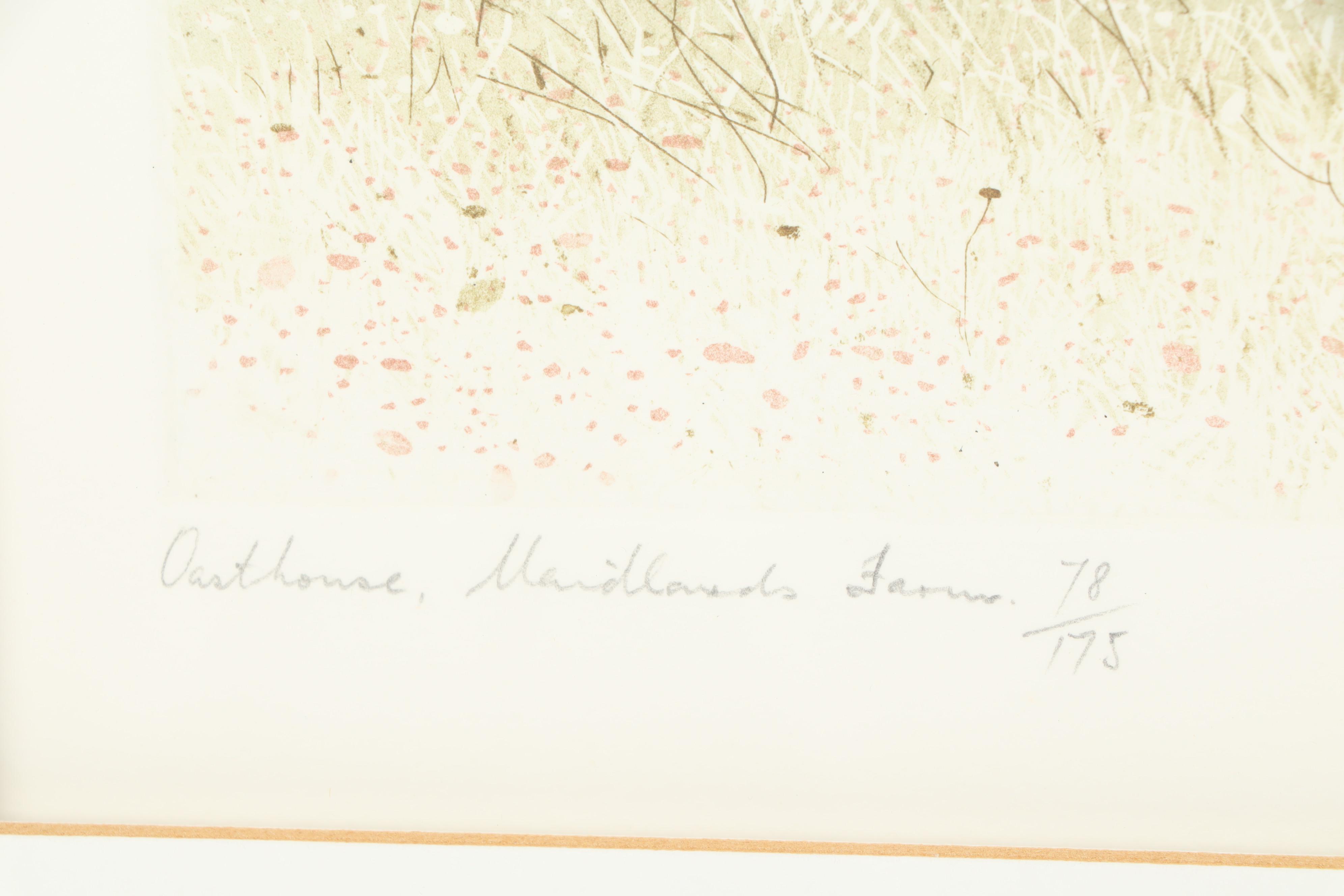 Paul Bisson Etching with Aquatint "Oast House, Madlands Farms"