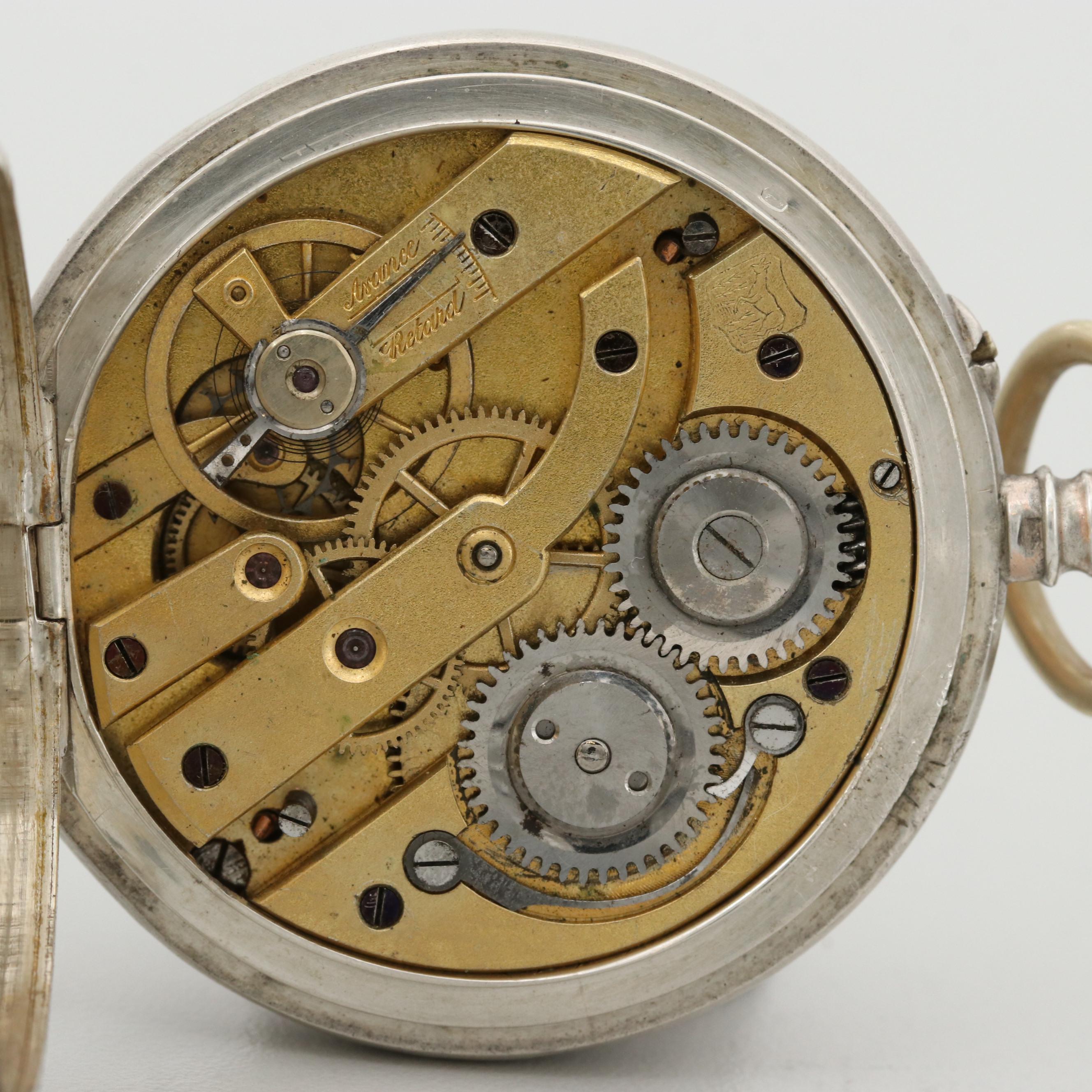 Antique Galonne Swiss 800 Silver Open Face Pocket Watch