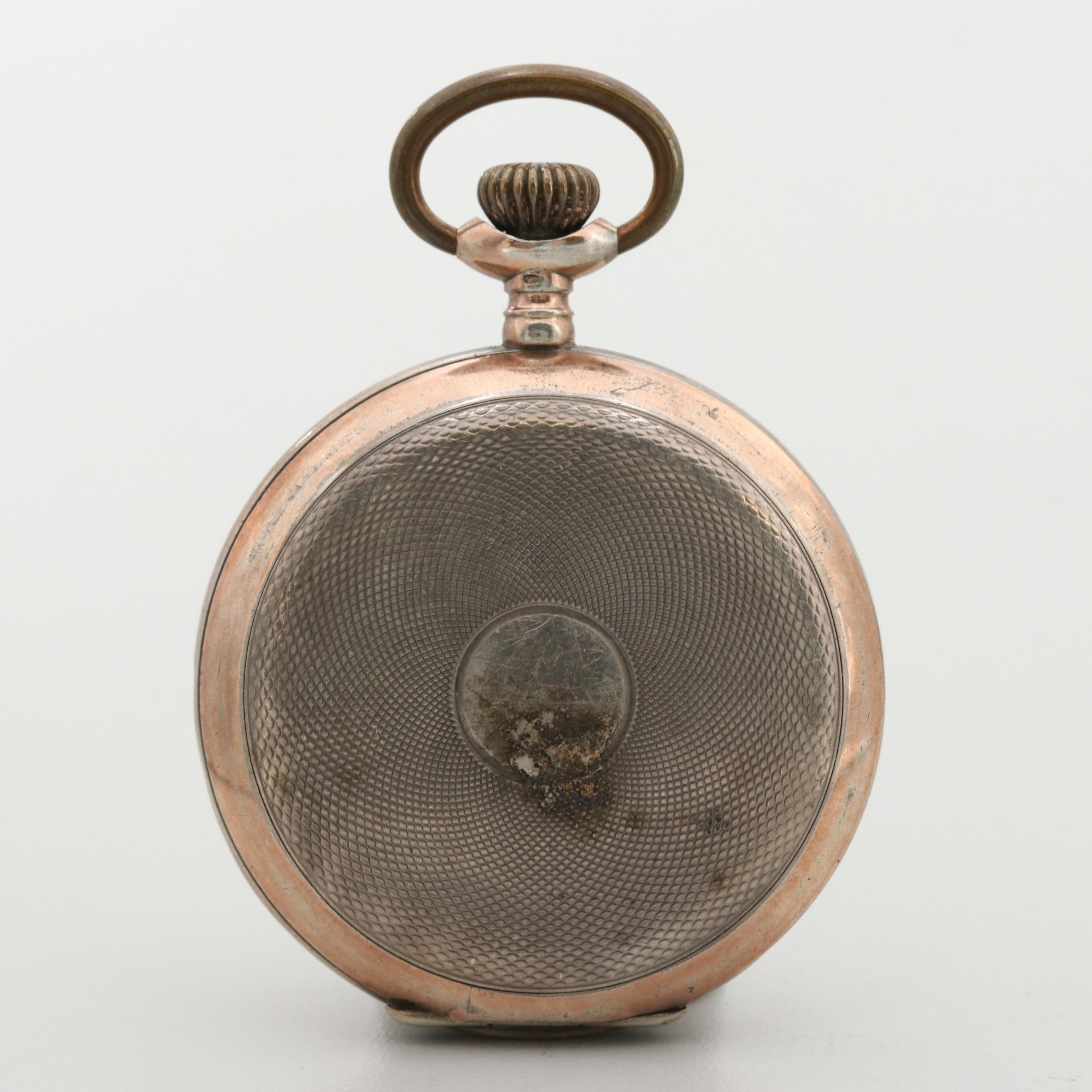 Vintage 800 Silver Swiss Hunting Case Pocket Watch