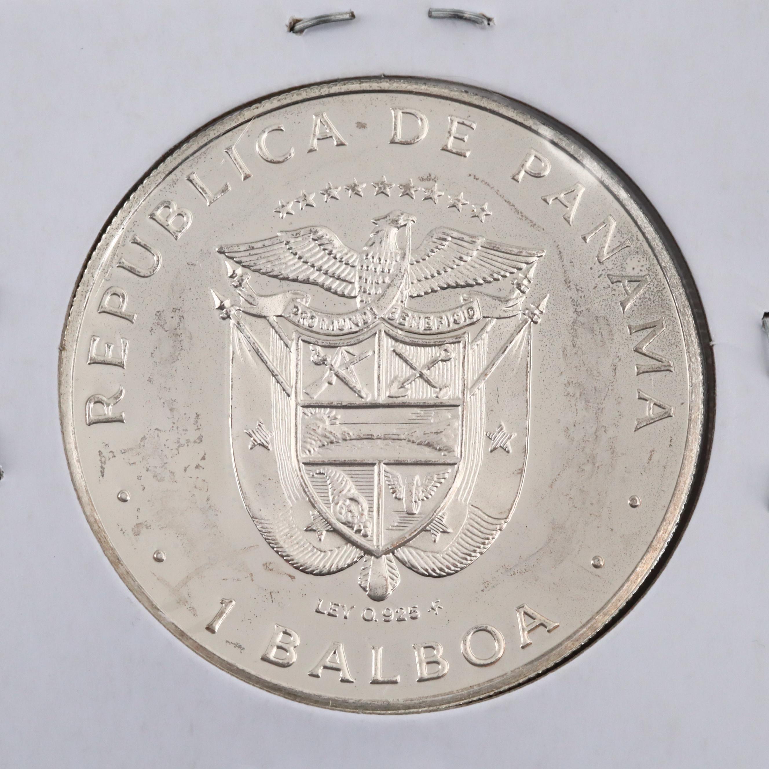 1975 Panama 1-Balboa Silver Proof Coin