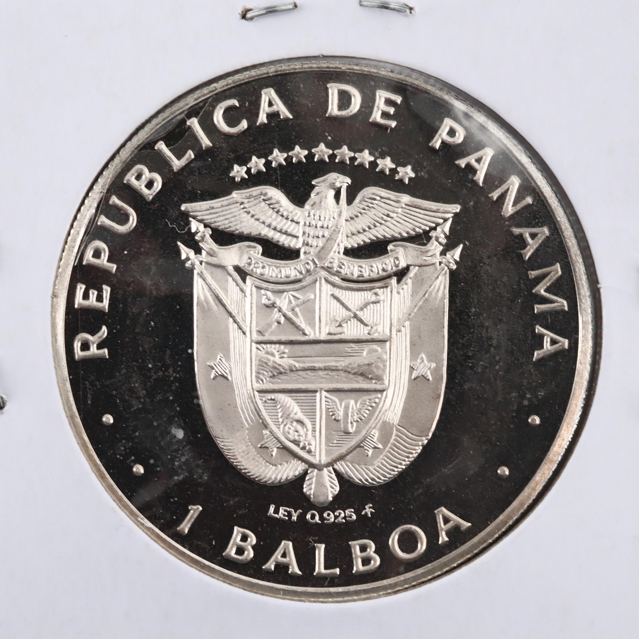 1975 Panama 1-Balboa Silver Proof Coin