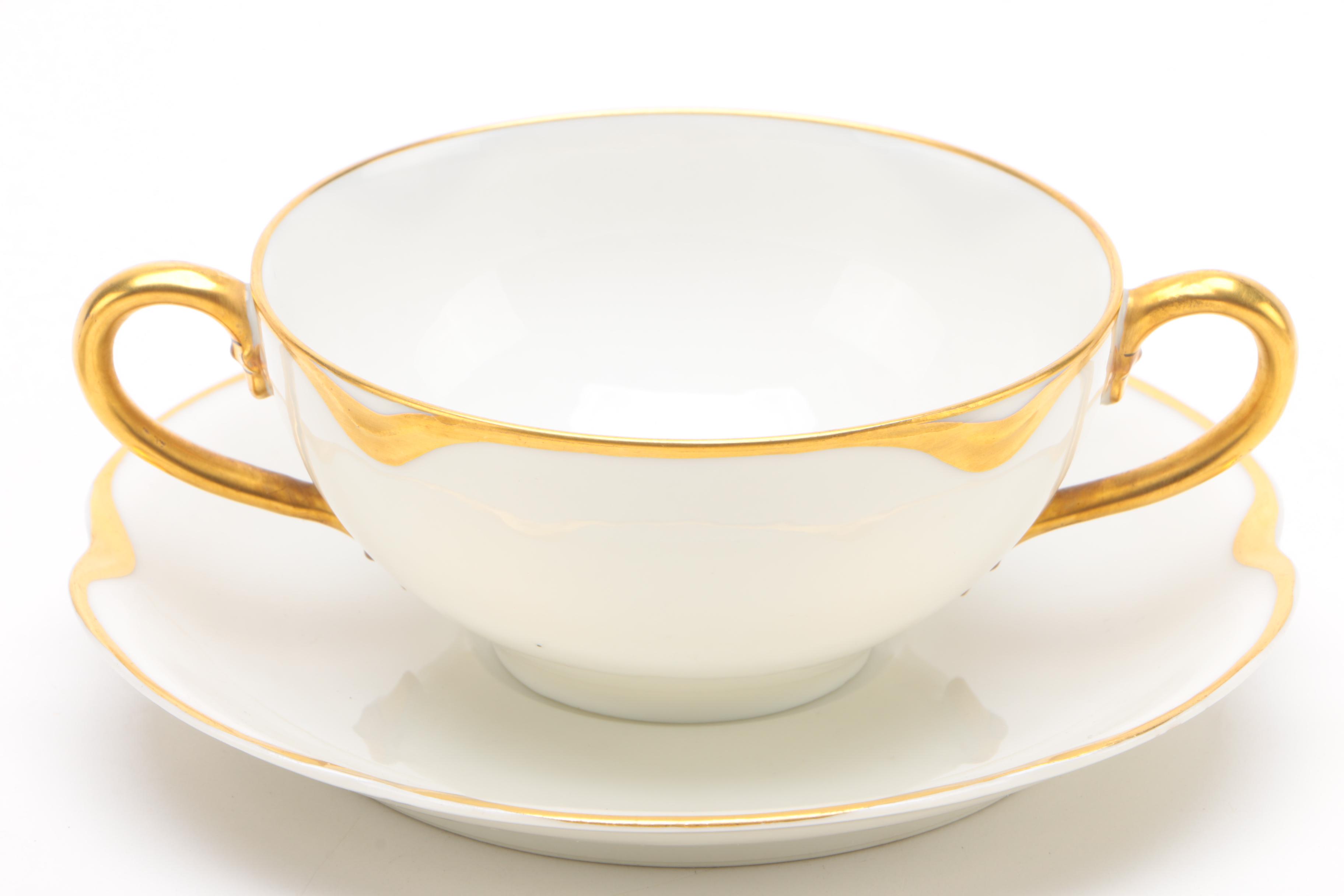 Haviland "Silver Anniversary" Dinnerware Pieces and other Continental Porcelain