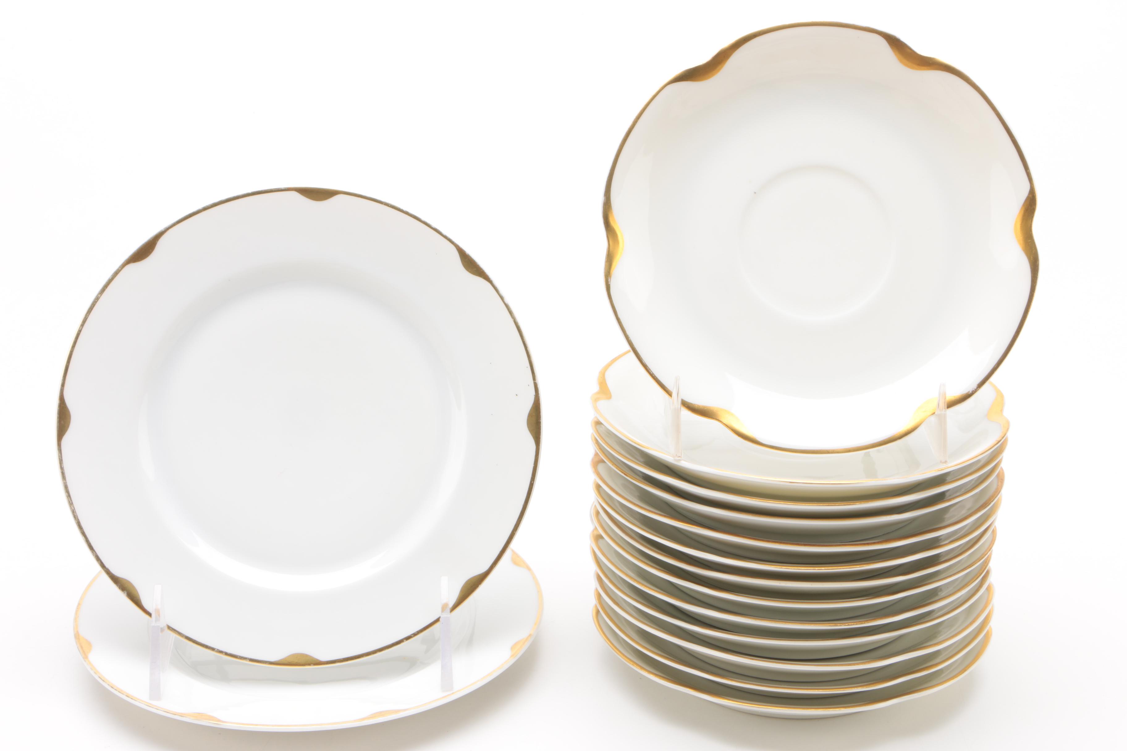 Haviland "Silver Anniversary" Dinnerware Pieces and other Continental Porcelain