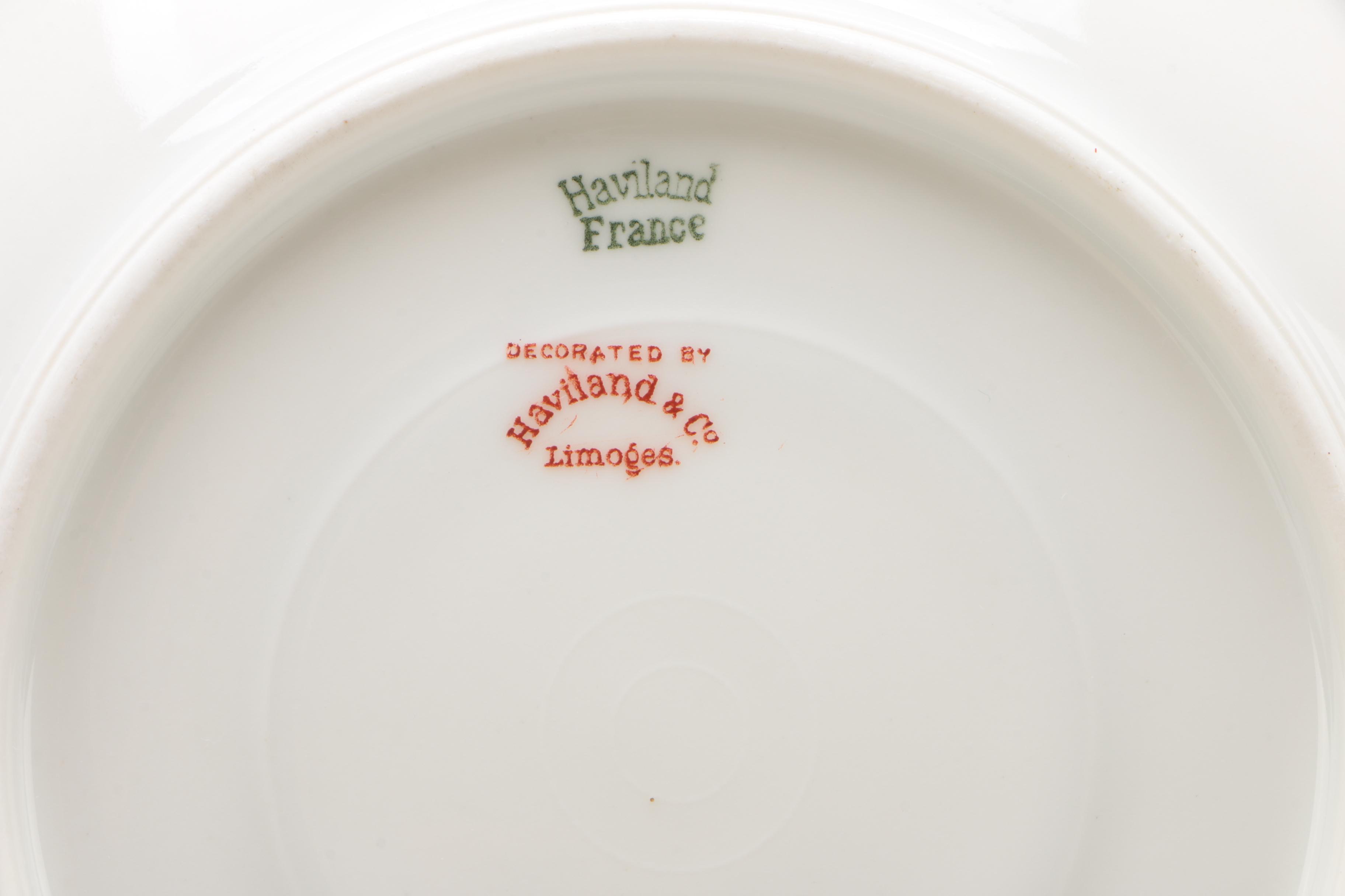 Haviland "Silver Anniversary" Dinnerware Pieces and other Continental Porcelain