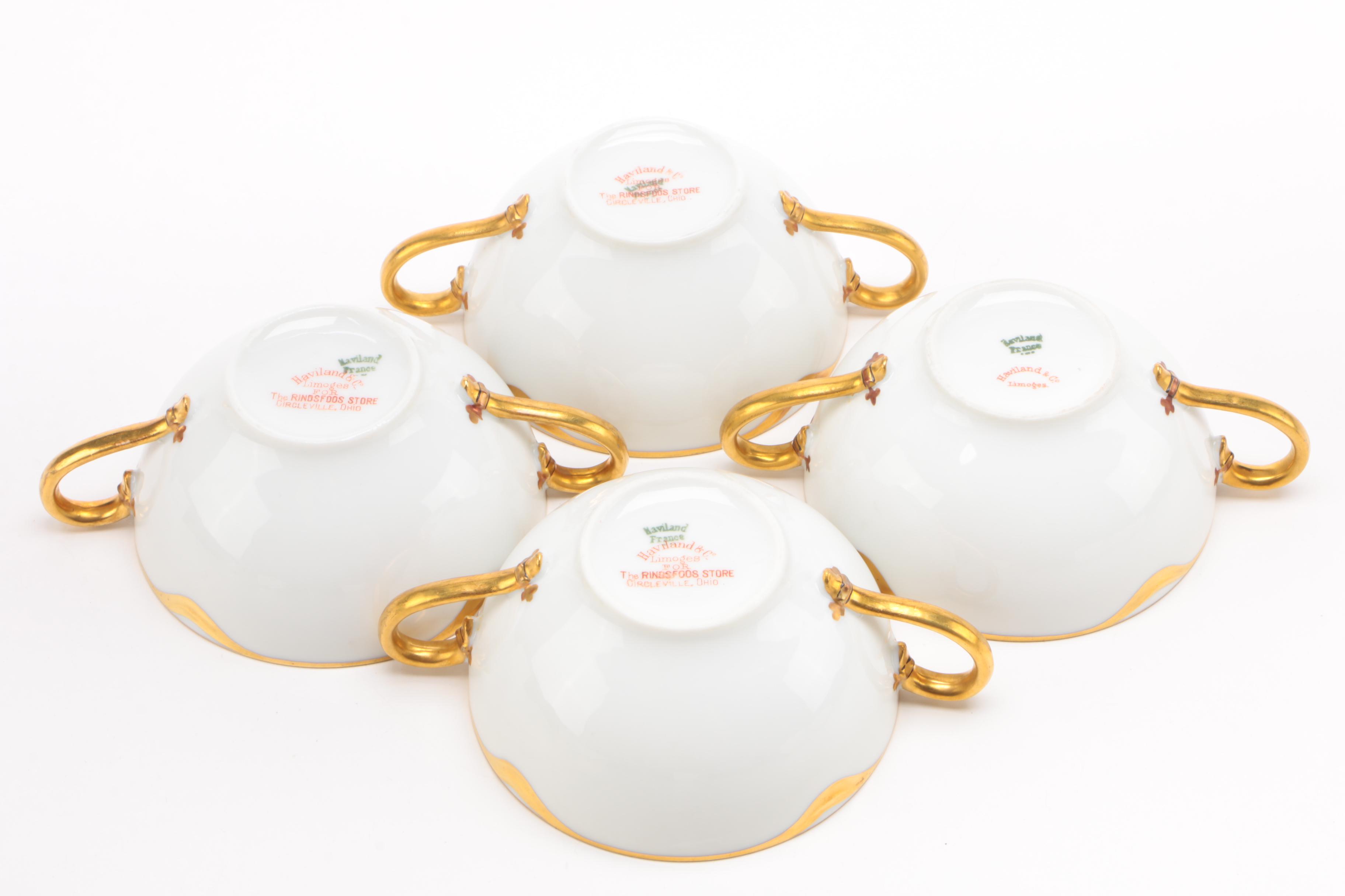 Haviland "Silver Anniversary" Dinnerware Pieces and other Continental Porcelain