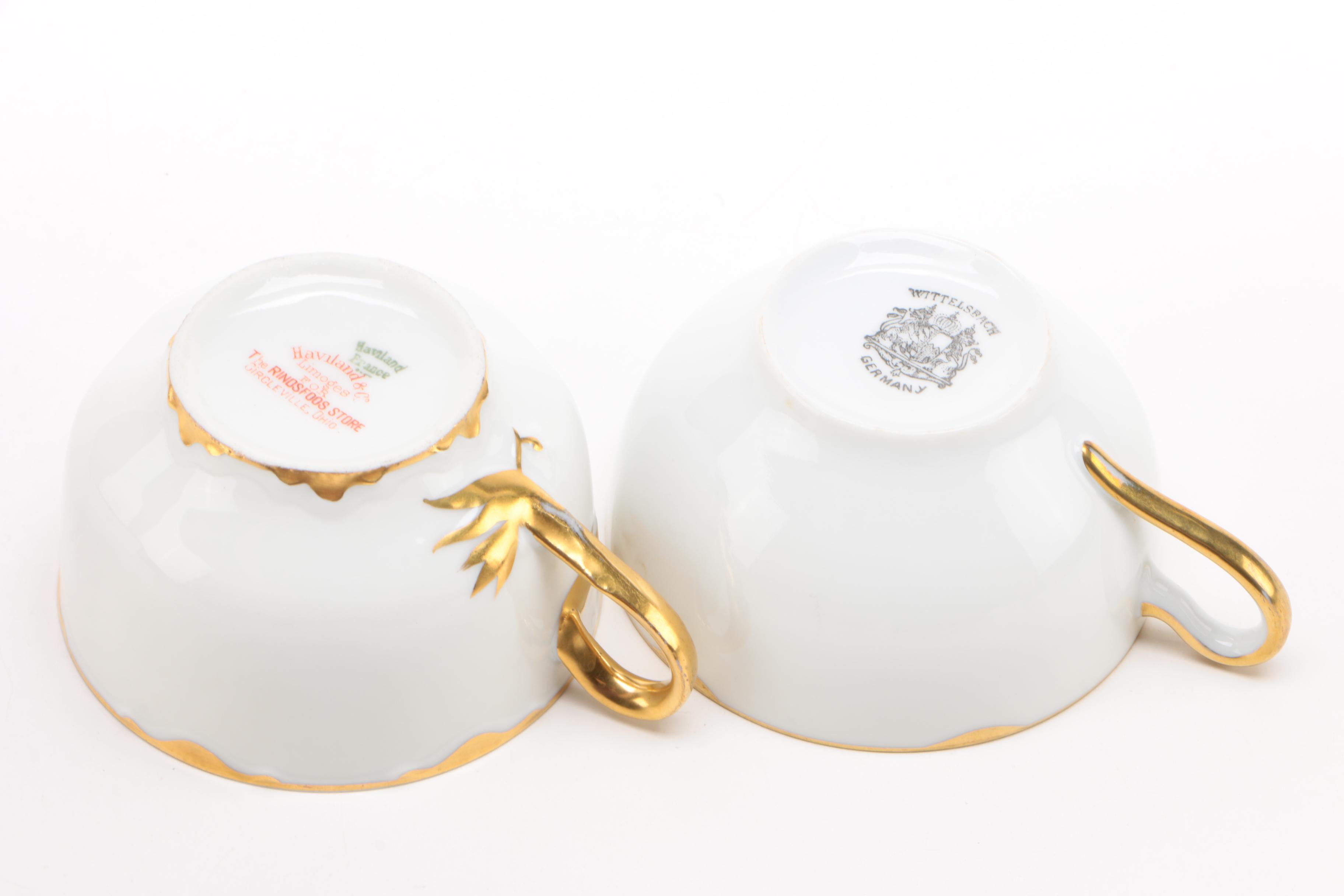 Haviland "Silver Anniversary" Dinnerware Pieces and other Continental Porcelain