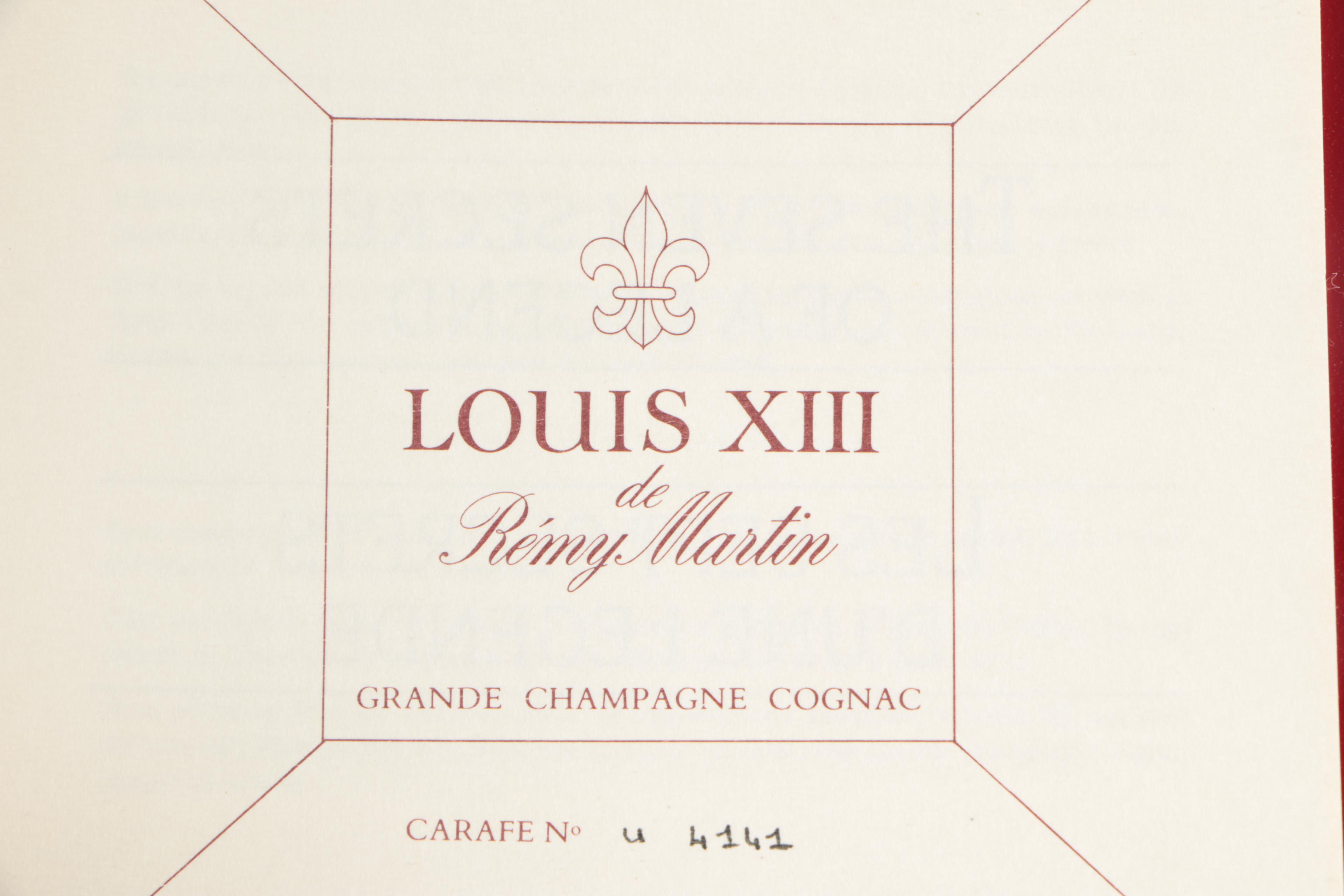 Baccarat for Rémy Martin Crystal Louis XIII Cognac Decanter and Presentation Box